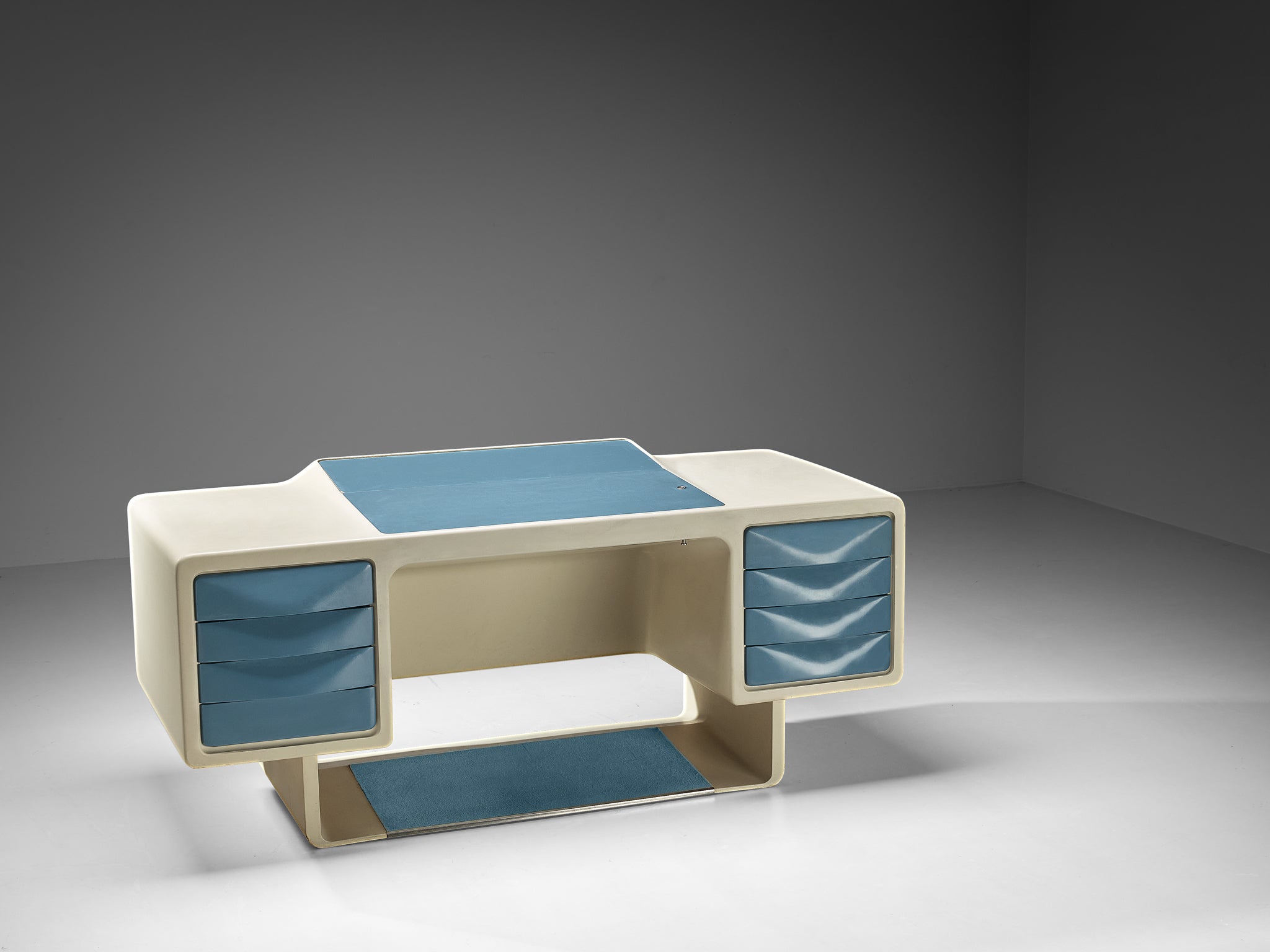 Ernest Igl for Wilhelm Werndl Directors Writing Desk in Polyurethane Tables Morentz