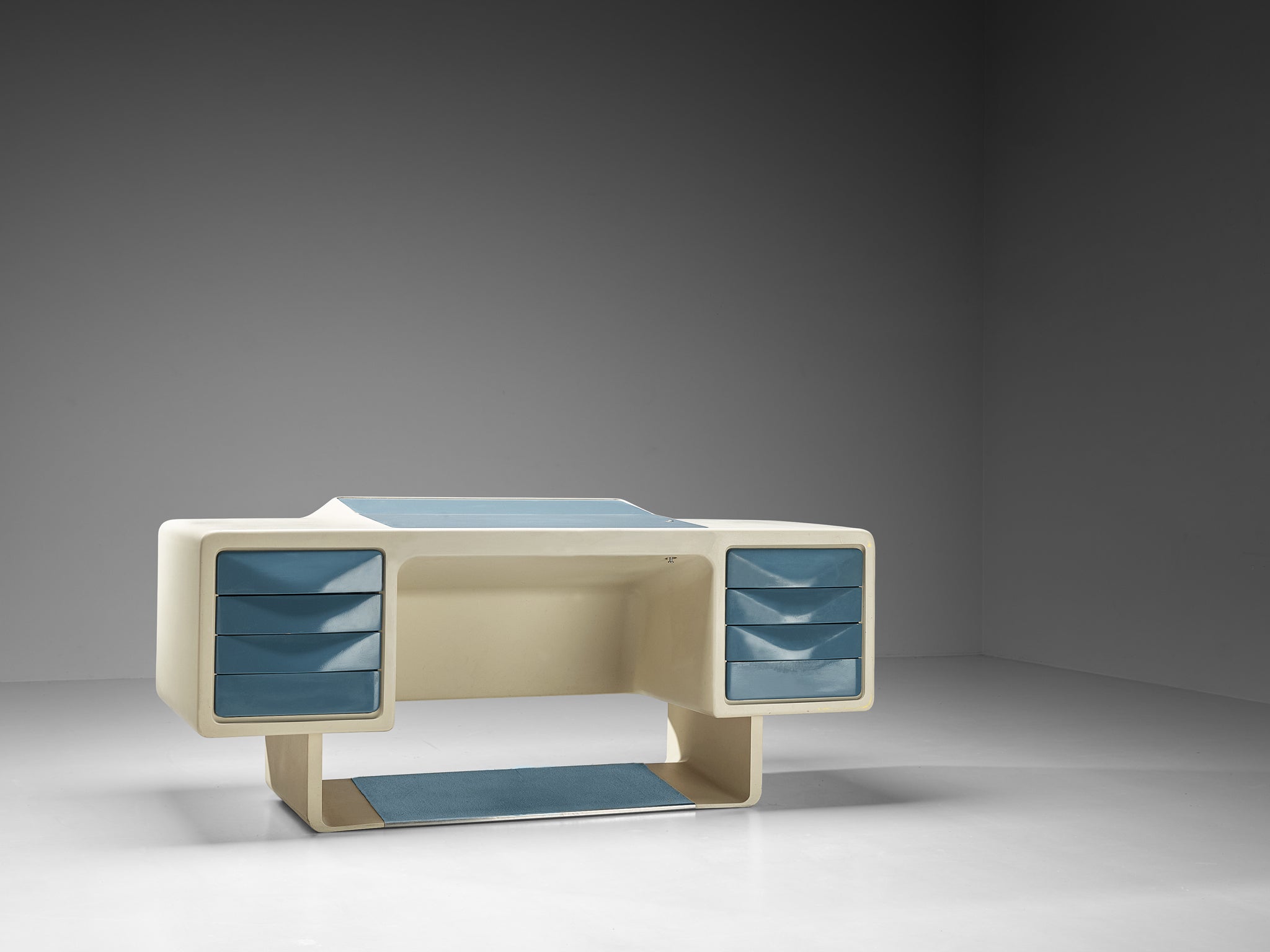 Ernest Igl for Wilhelm Werndl Directors Writing Desk in Polyurethane Tables Morentz