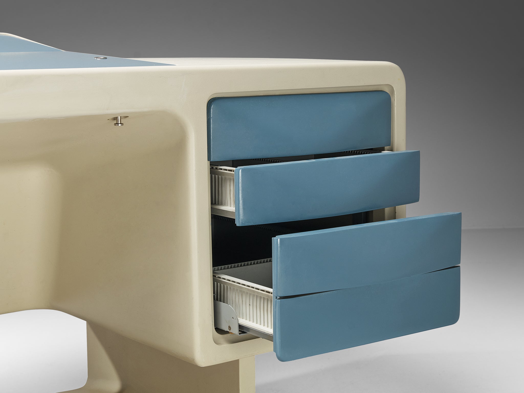 Ernest Igl for Wilhelm Werndl Directors Writing Desk in Polyurethane Tables Morentz