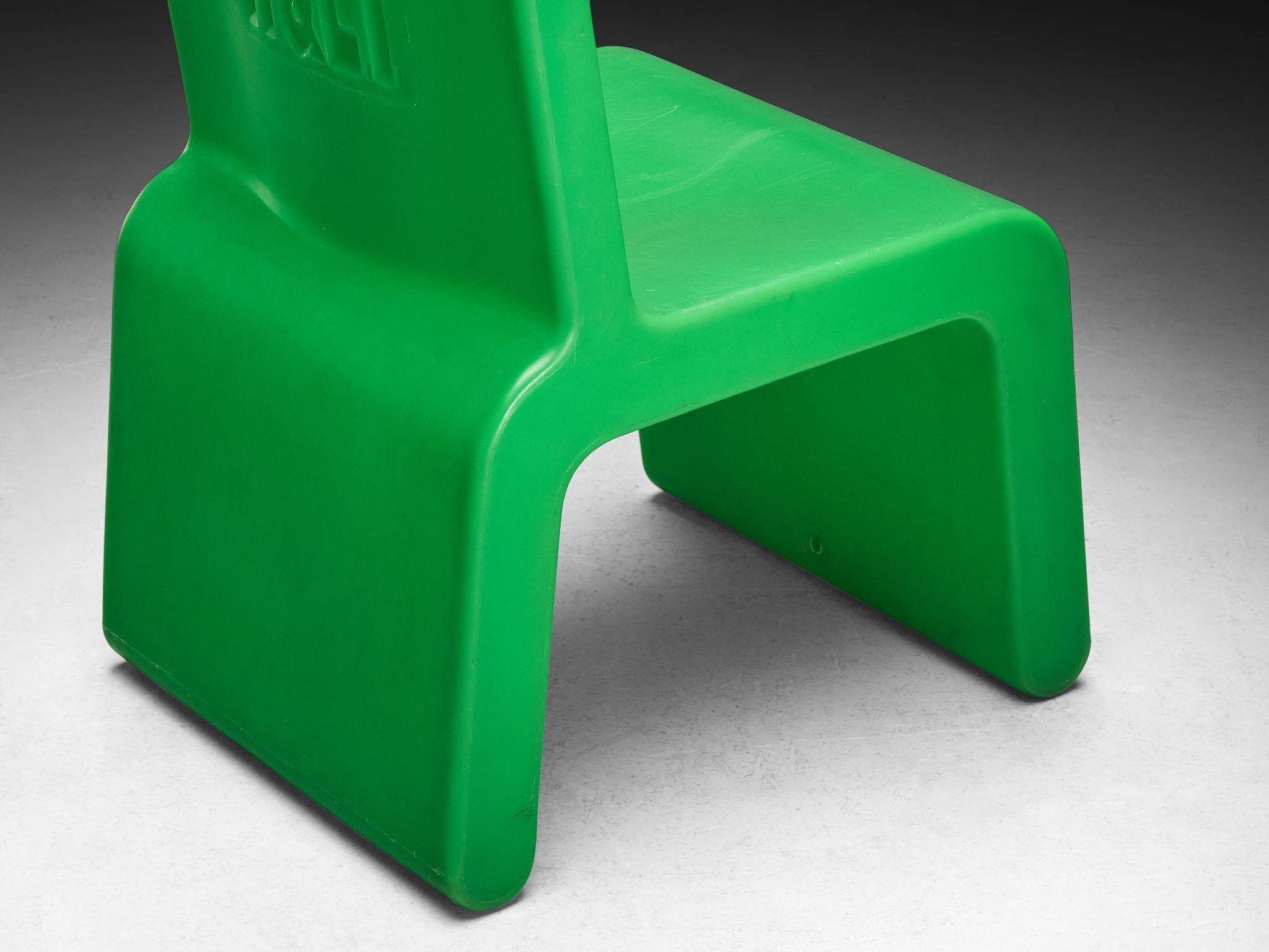 Marc Newson 'Kiss the Future' Chair in Green Molded Polypropylene seating Morentz