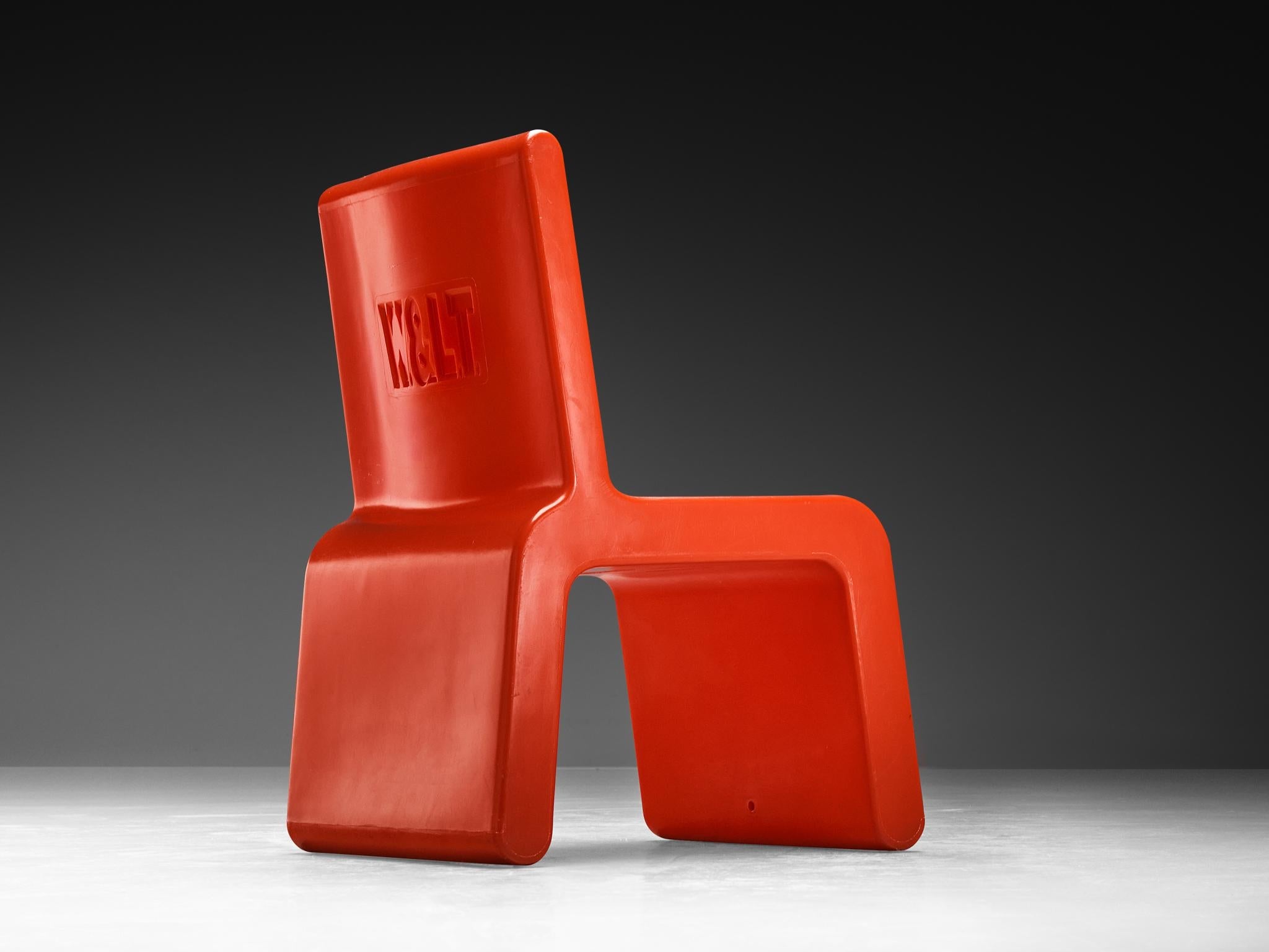 Marc Newson 'Kiss the Future' Chair in Red Molded Polypropylene seating Morentz
