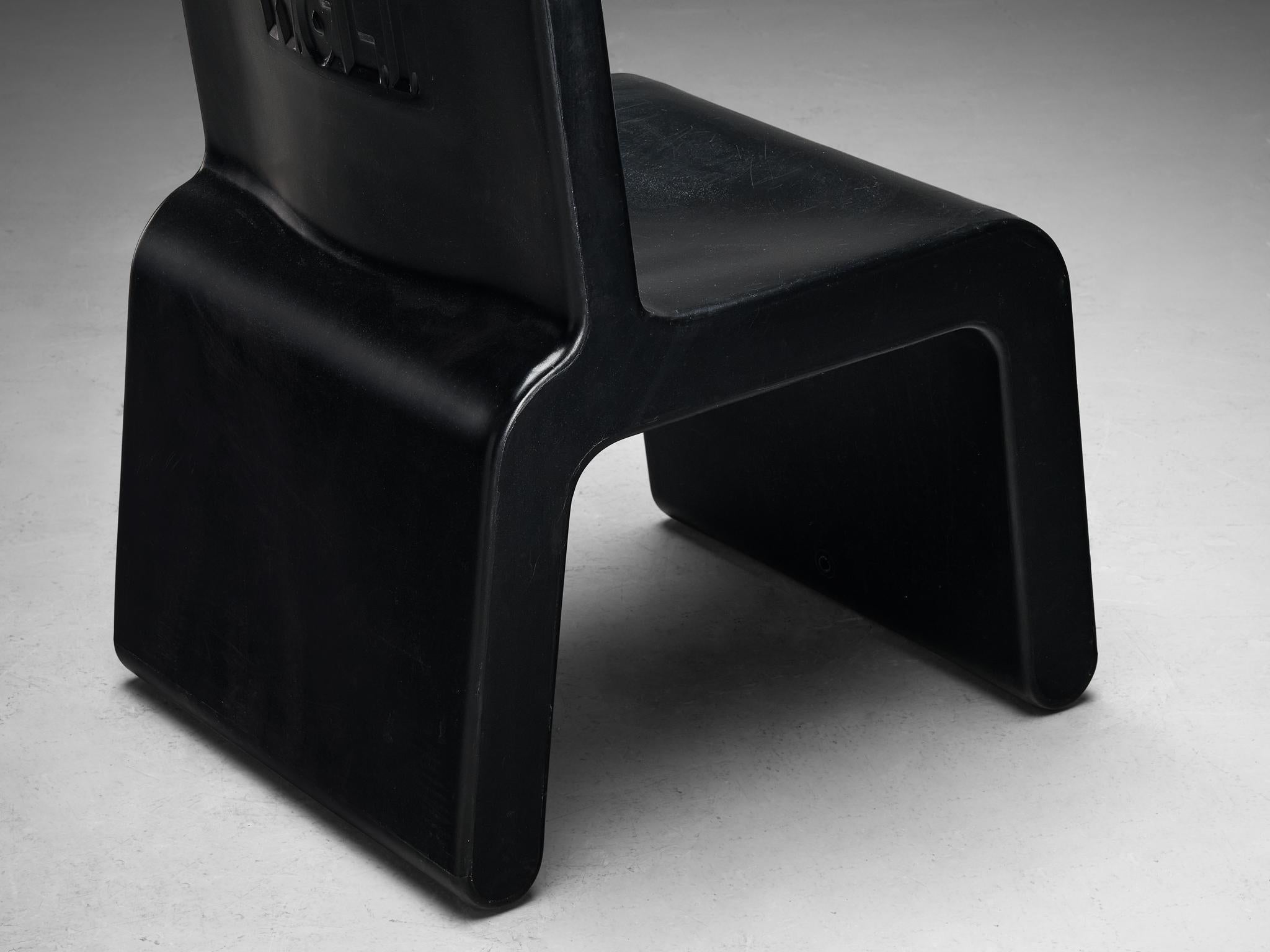 Marc Newson 'Kiss the Future' Chair in Black Molded Polypropylene seating Morentz
