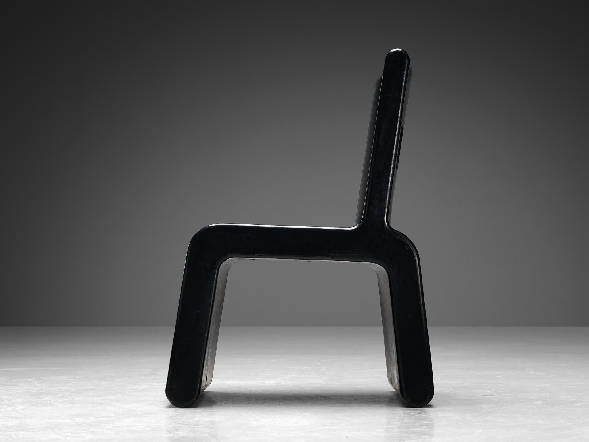 Marc Newson 'Kiss the Future' Chair in Black Molded Polypropylene seating Morentz
