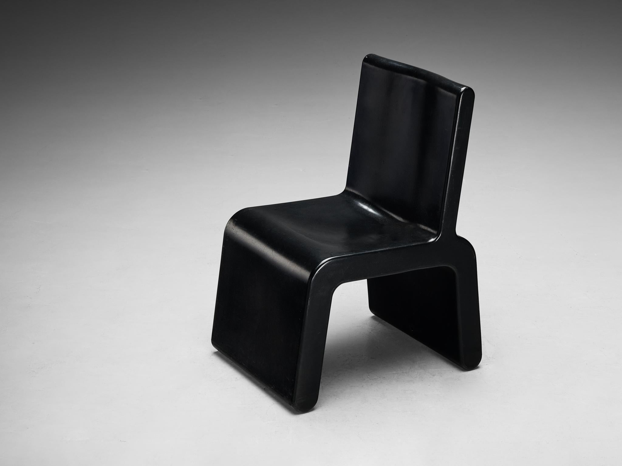 Marc Newson 'Kiss the Future' Chair in Black Molded Polypropylene seating Morentz