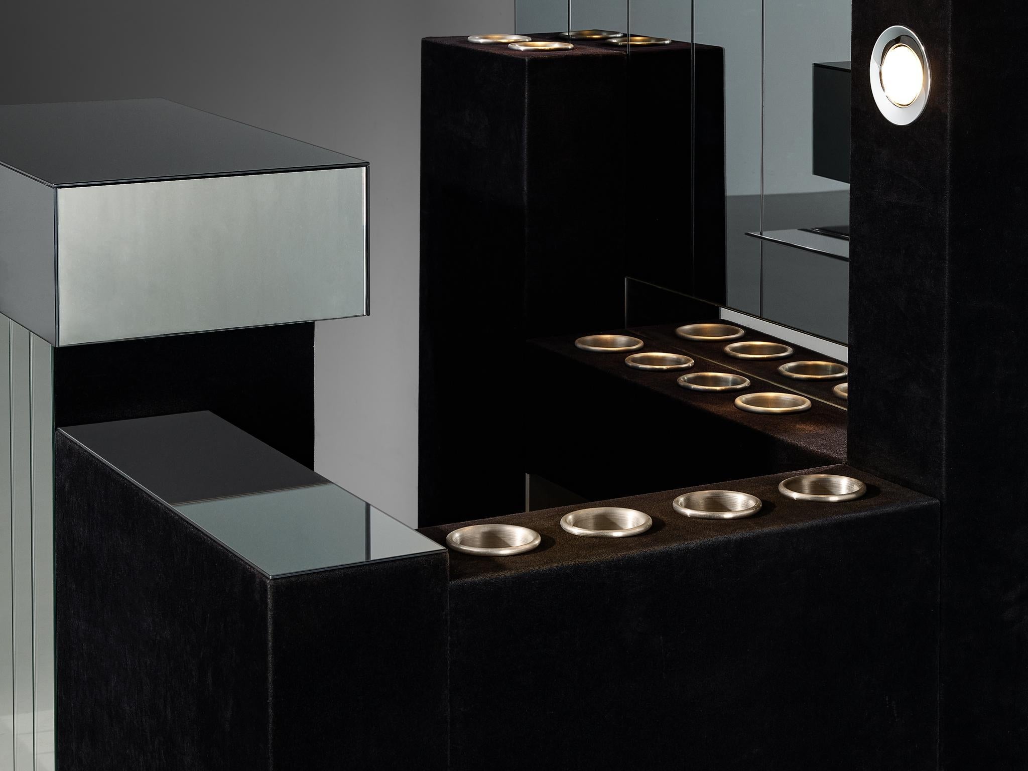 Hollywood Regency Bar Cabinet in the Style of Willy Rizzo case pieces and storage cabinets Morentz