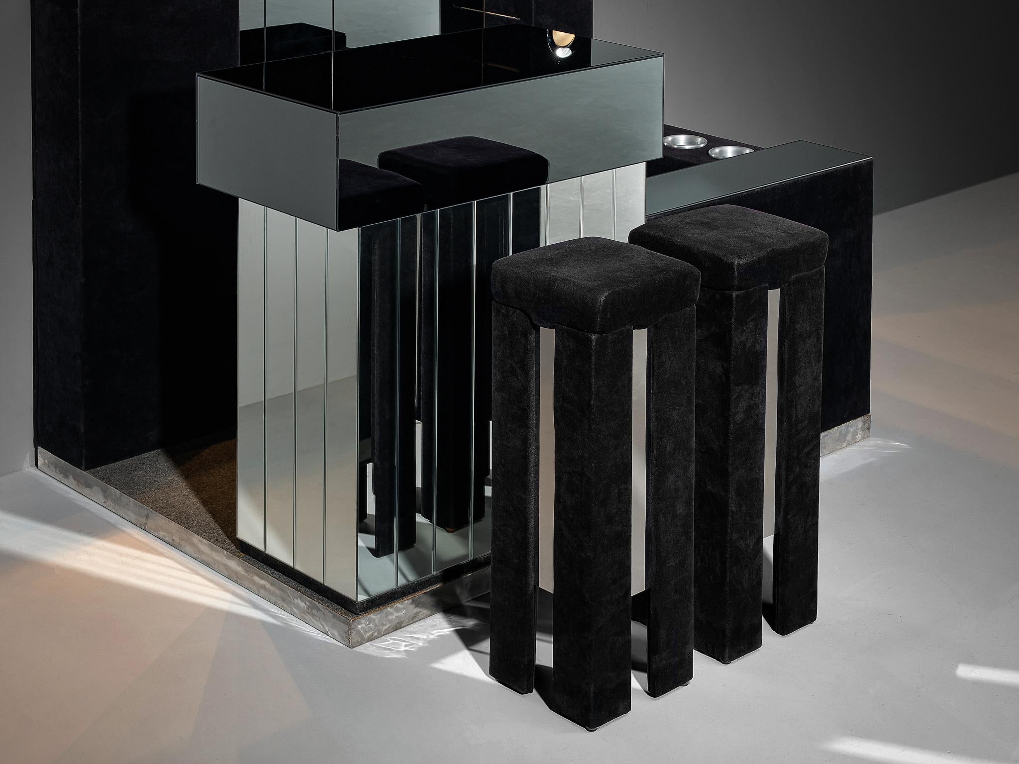 Hollywood Regency Bar Cabinet in the Style of Willy Rizzo case pieces and storage cabinets Morentz