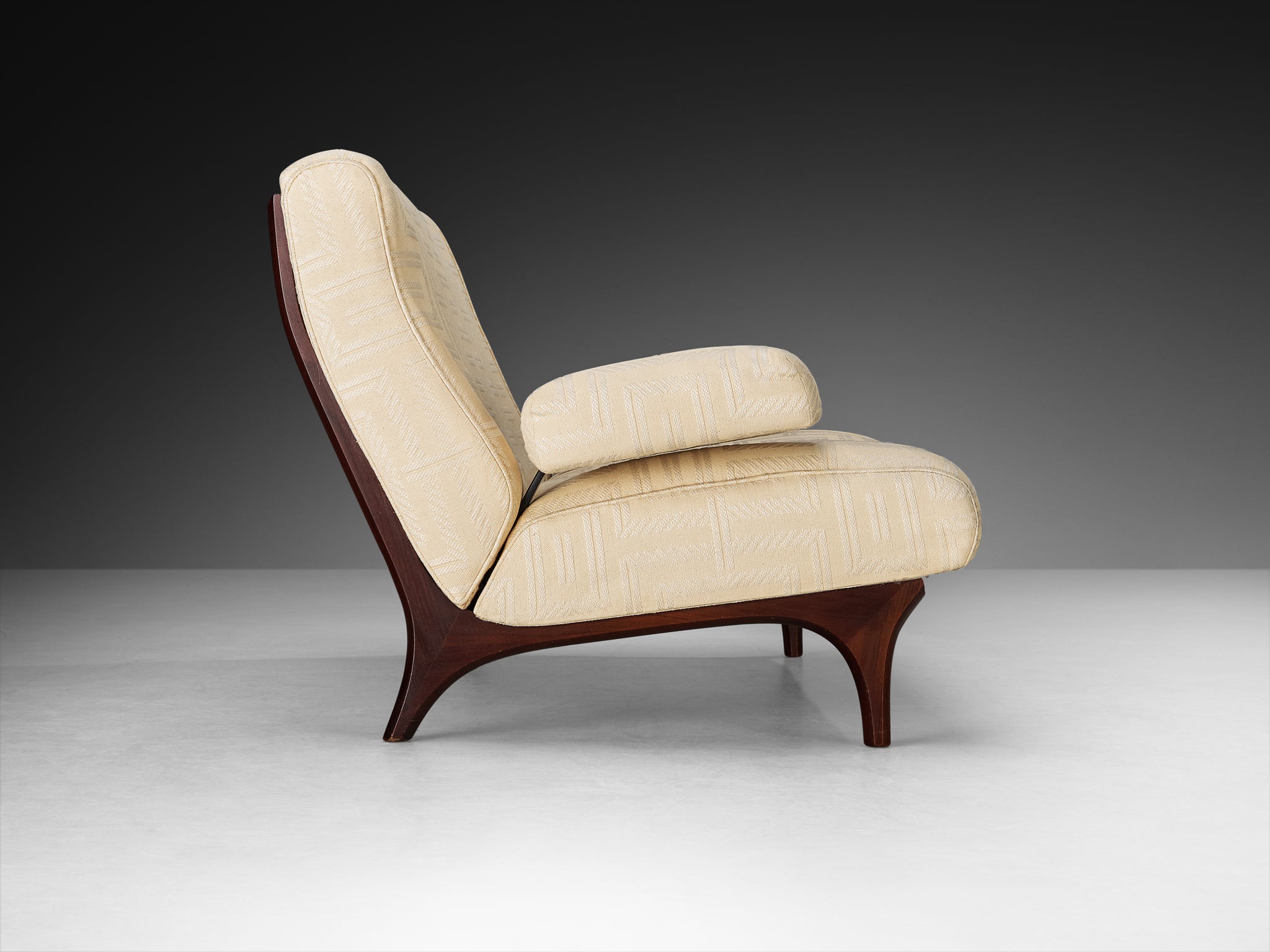 Eugenio Gerli for Tecno 'Sir' Sofa in Mahogany Seating Morentz