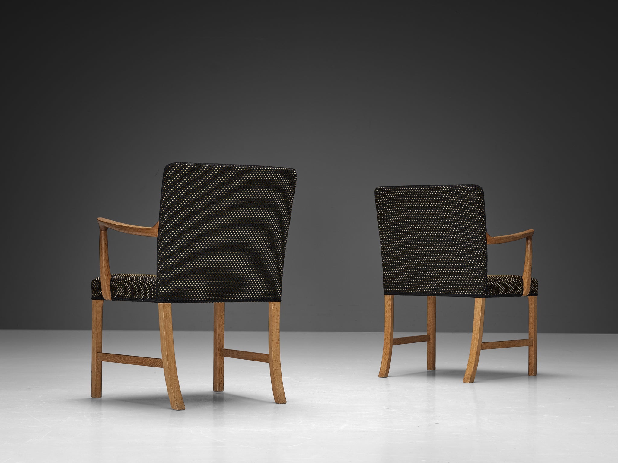 Rare Ole Wanscher for A.J. Iversen Set of Six Dining Chairs in Oak seating Morentz