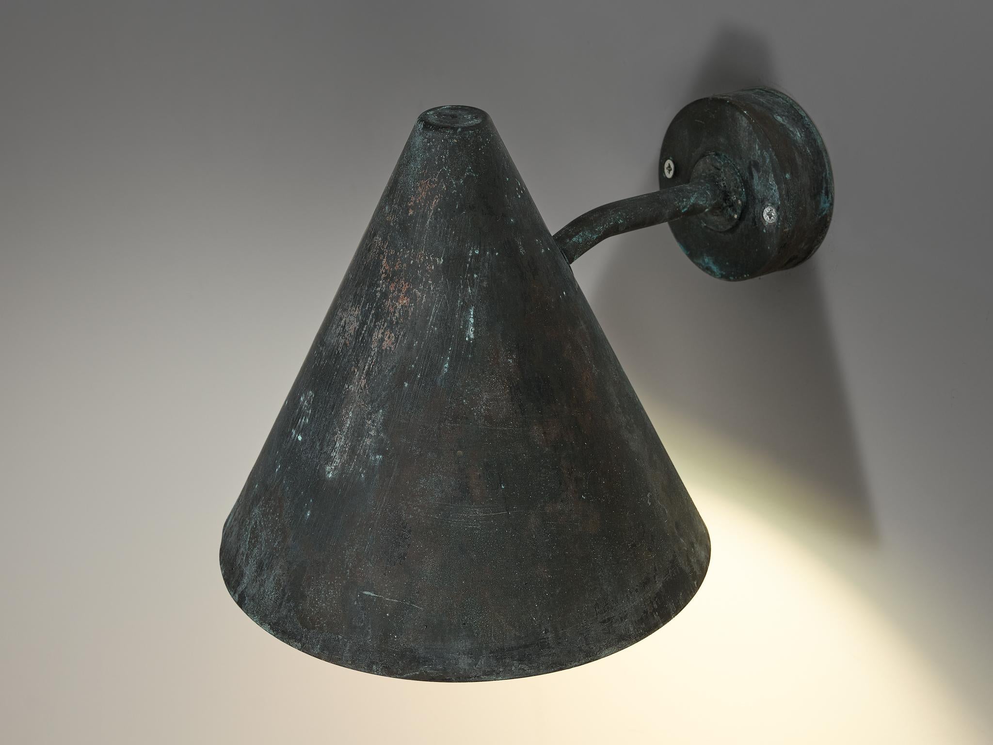 Hans-Agne Jakobsson 'Tratten' Wall Lights in Patinated Copper lighting Morentz