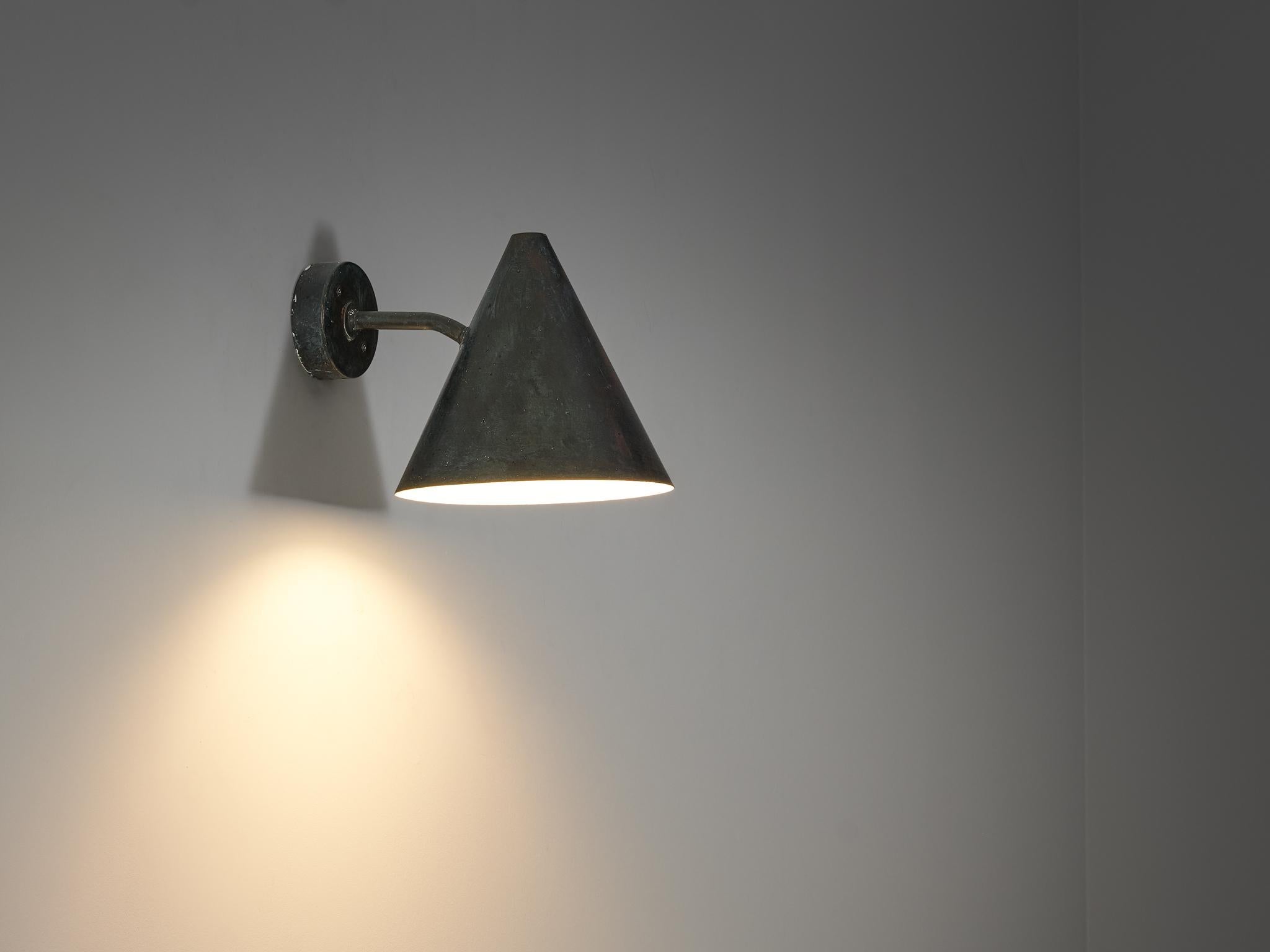 Hans-Agne Jakobsson 'Tratten' Wall Light in Patinated Copper