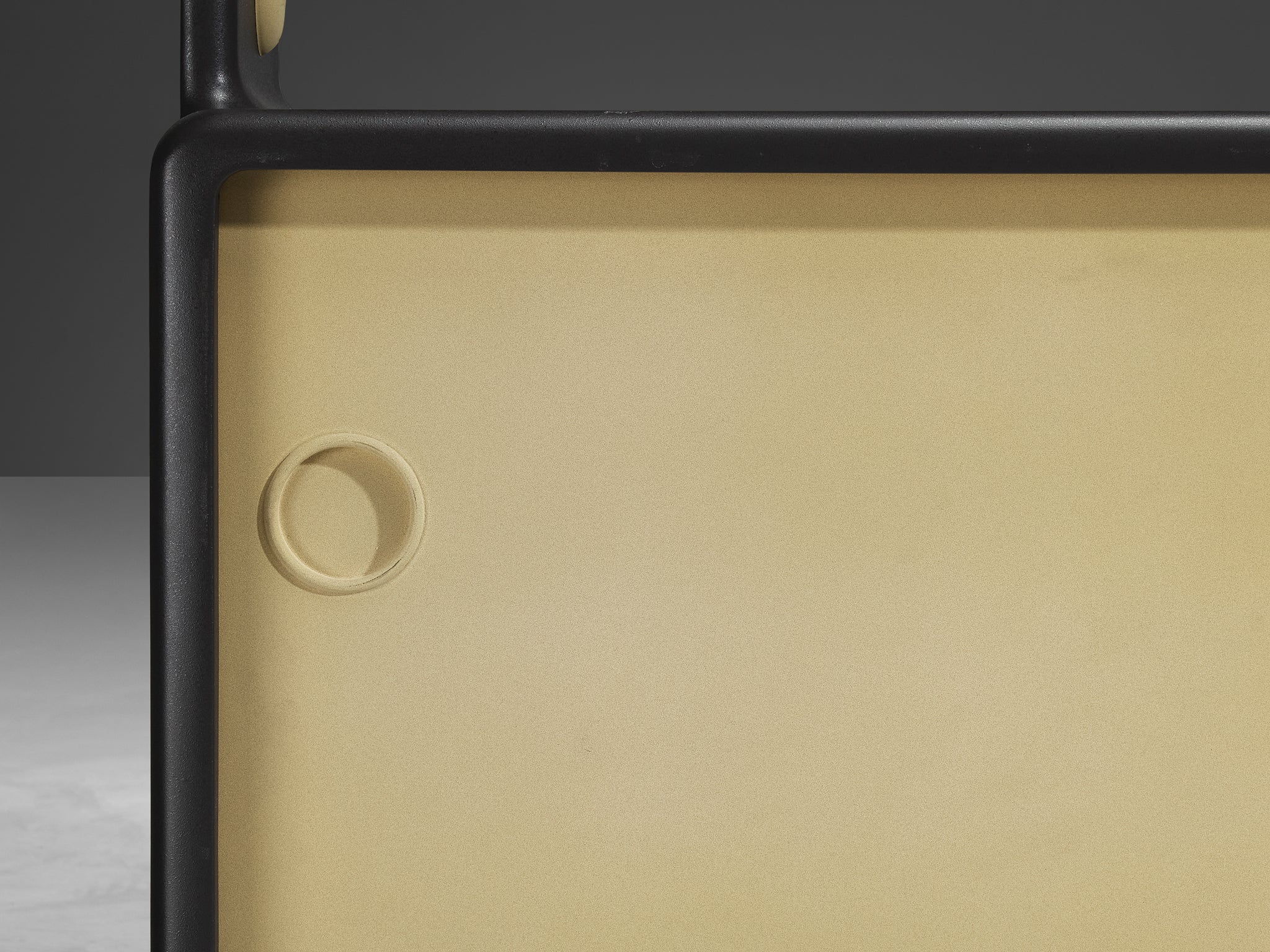 Ernest Igl for Wilhelm Werndl Shelving Cabinet in Black and Beige Fiberglass Case pieces and storage cabinets Morentz