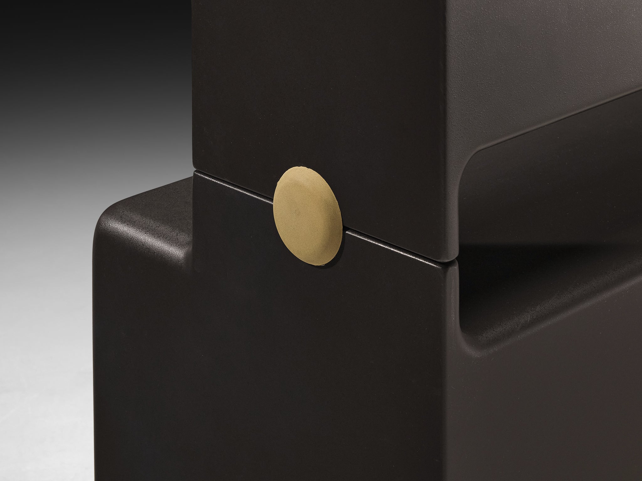 Ernest Igl for Wilhelm Werndl Shelving Cabinet in Black and Beige Polyurethane Case pieces and storage cabinets Morentz