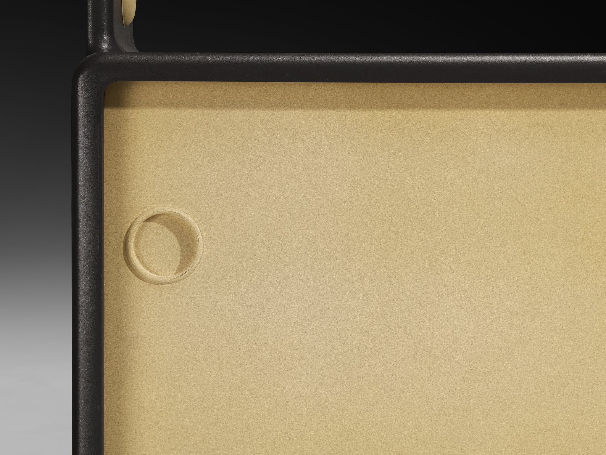 Ernest Igl for Wilhelm Werndl Shelving Cabinet in Black and Beige Polyurethane Case pieces and storage cabinets Morentz