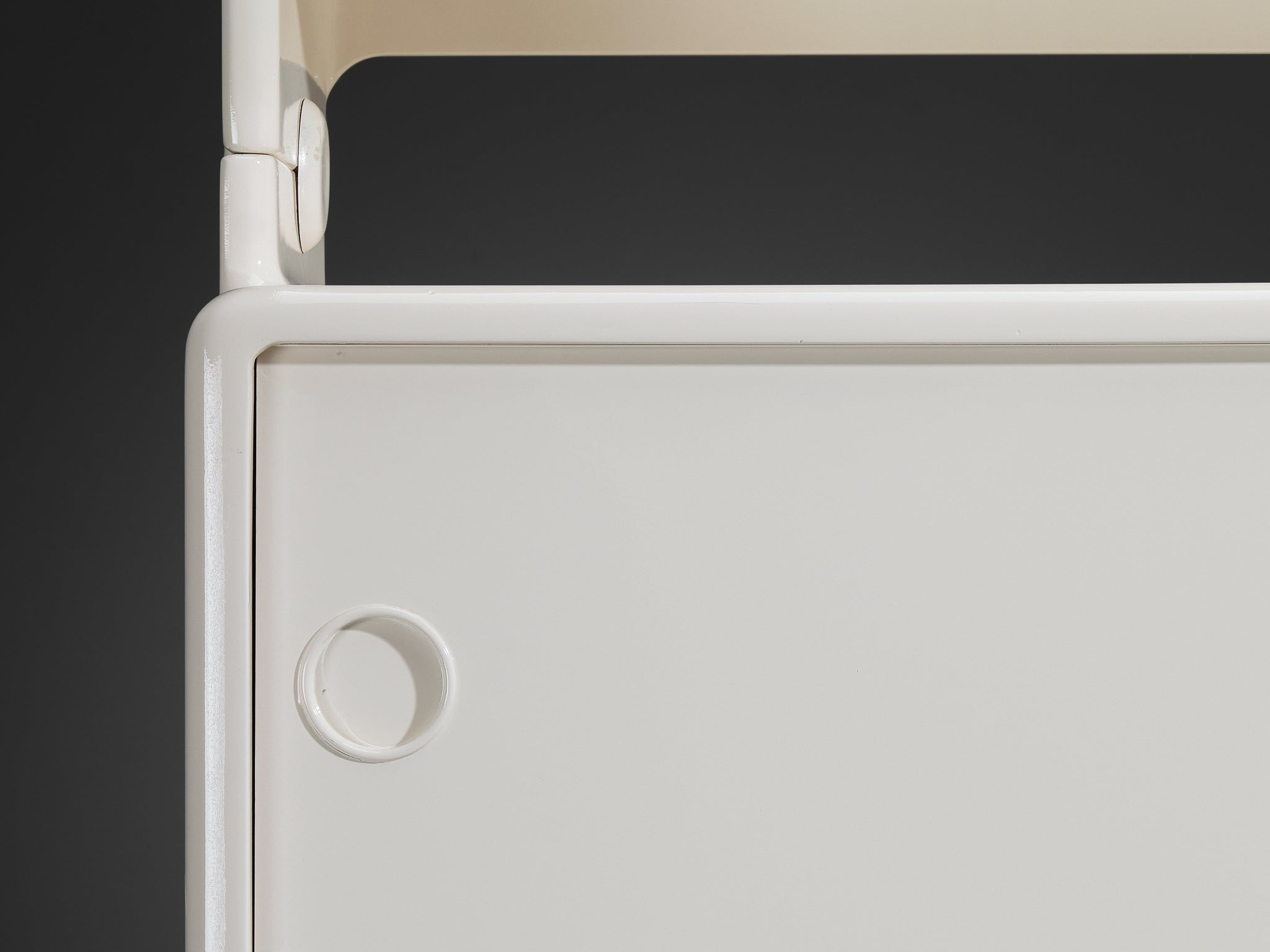 Ernest Igl for Wilhelm Werndl Shelving Cabinet in Off-White Polyurethane Case pieces and storage cabinets Morentz