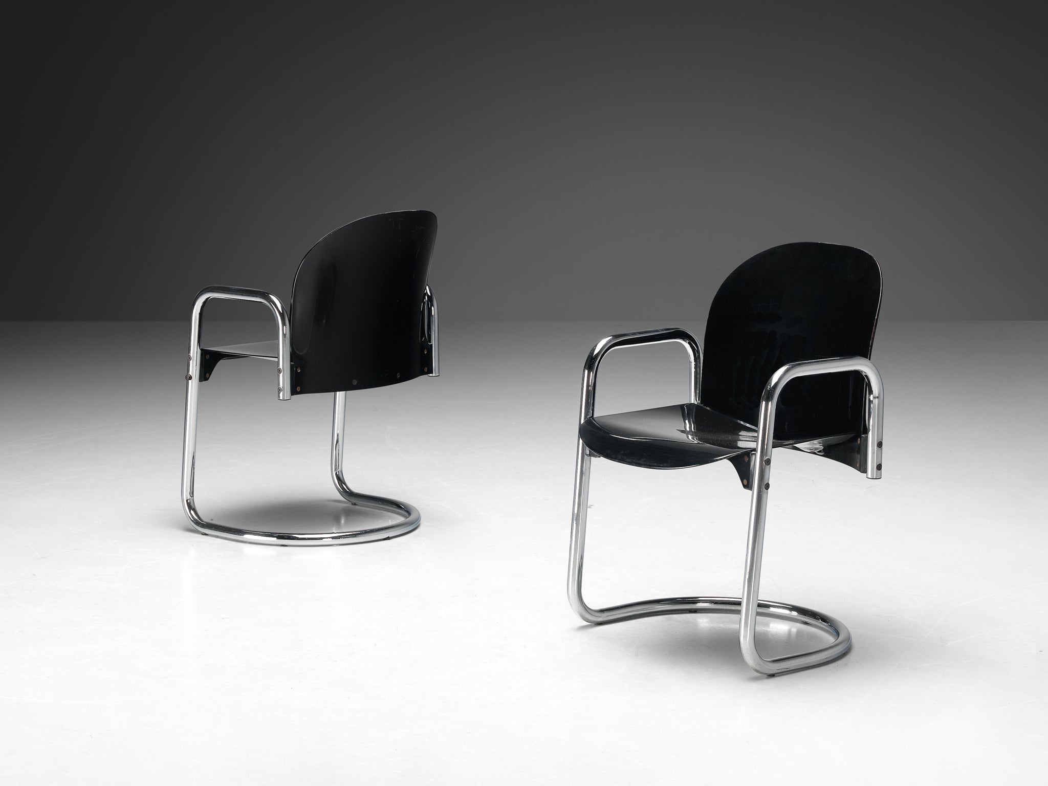 Afra and Tobia Scarpa for B&B Italia 'Dialogo Dessau' Dining Chairs Seating Morentz