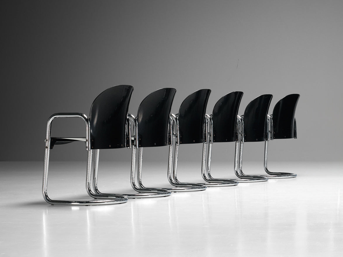 Afra and Tobia Scarpa for B&B Italia 'Dialogo Dessau' Dining Chairs Seating Morentz