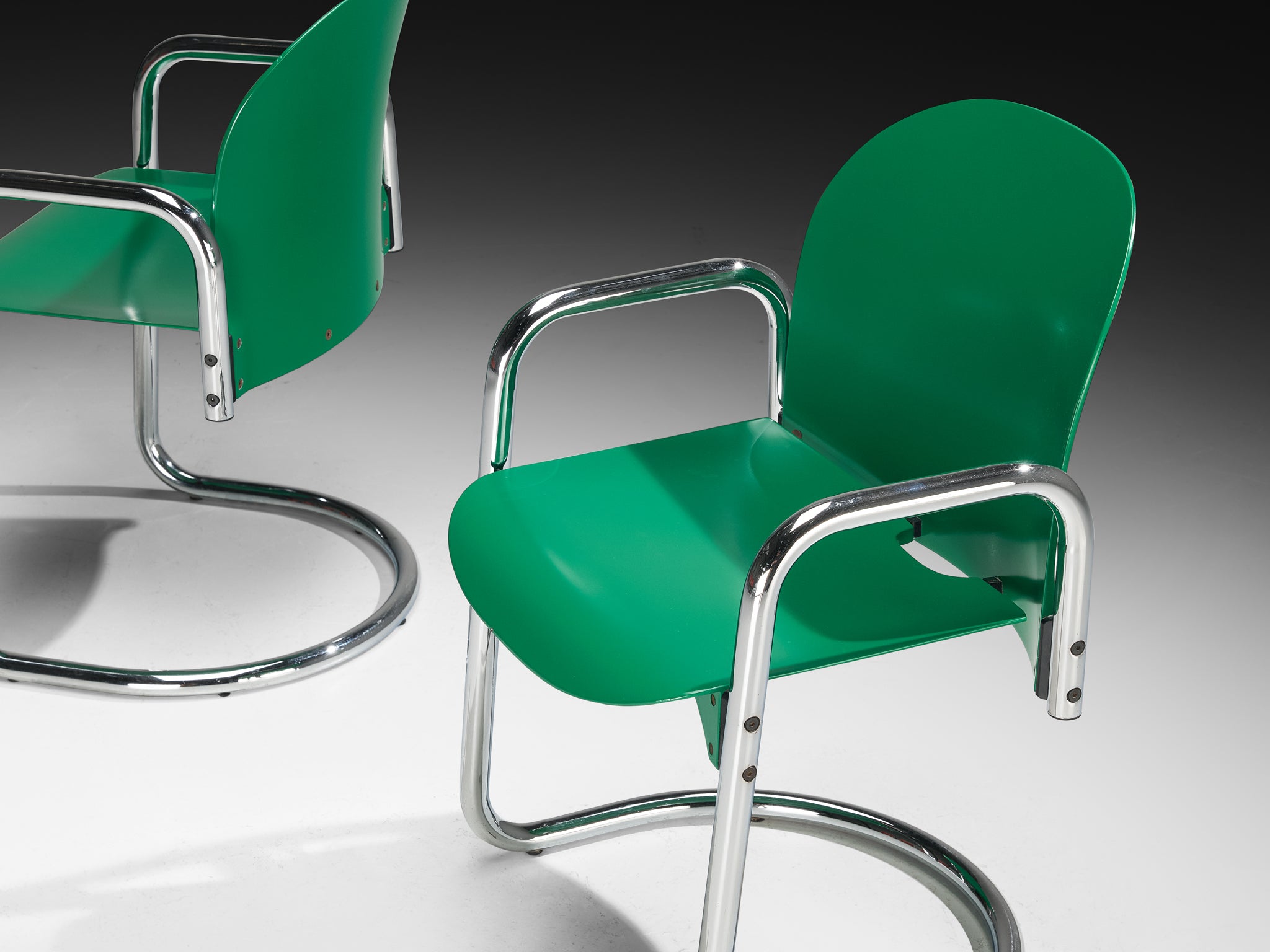 Afra and Tobia Scarpa for B&B Italia 'Dialogo Dessau' Dining Chairs Seating Morentz