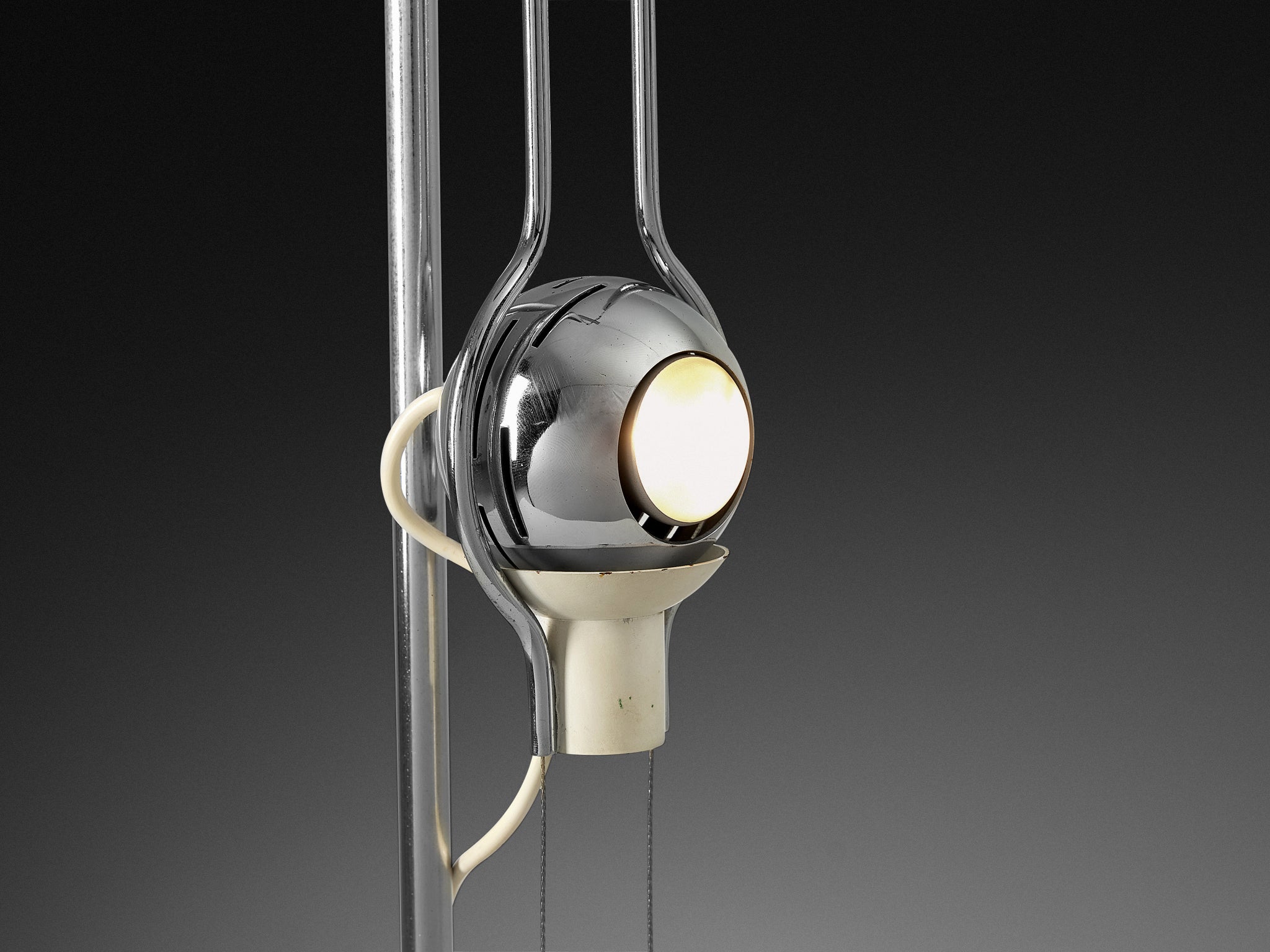 Angelo Lelii for Arredoluce ‘Filo Sfera’ Table Lamps with Magnetized Globe Lighting Morentz