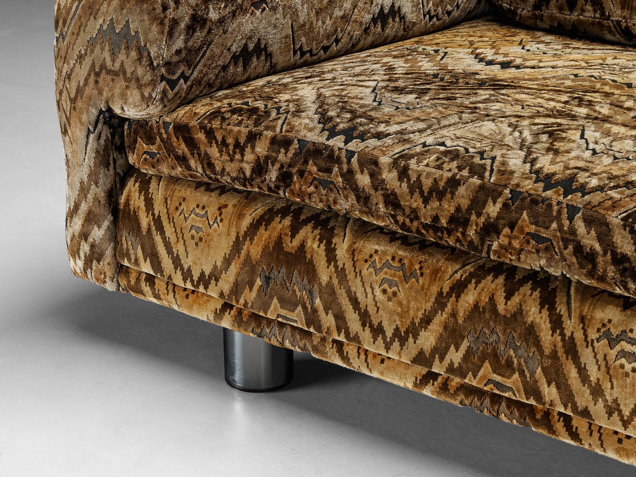 Howard Keith for HK Furniture 'Diplomat' Sofa in Velvet Upholstery