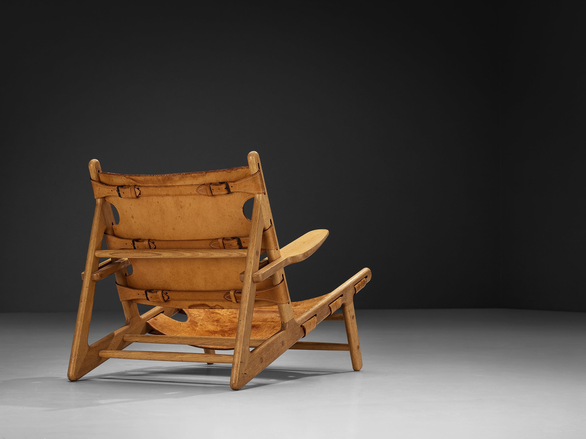 Børge Mogensen for Fredericia Hunting Chair in Oak and Leather Seating Morentz