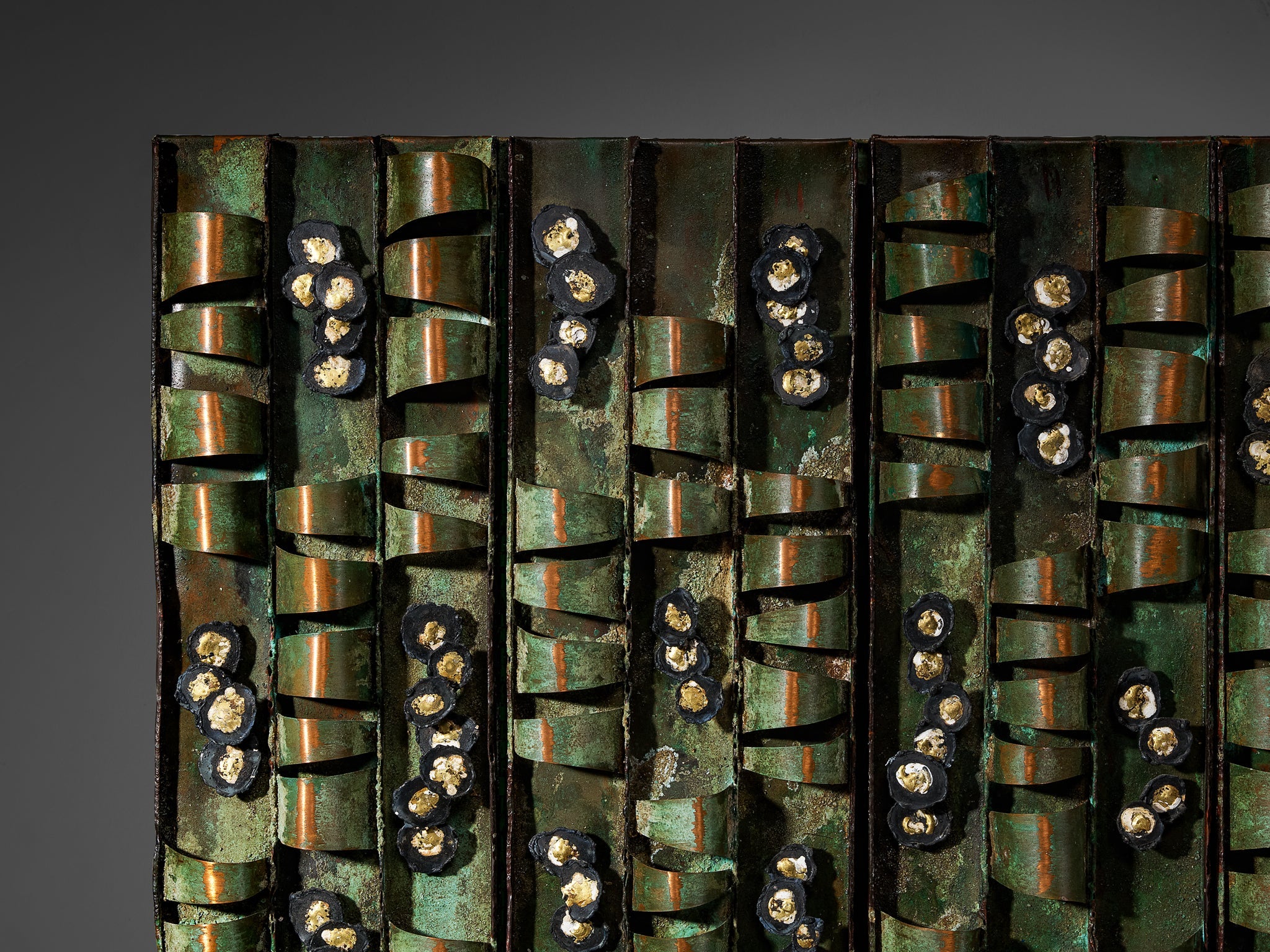 Paul Evans for Paul Evans Studio Early and Rare Loop Cabinet in Copper case pieces and storage cabinets Morentz