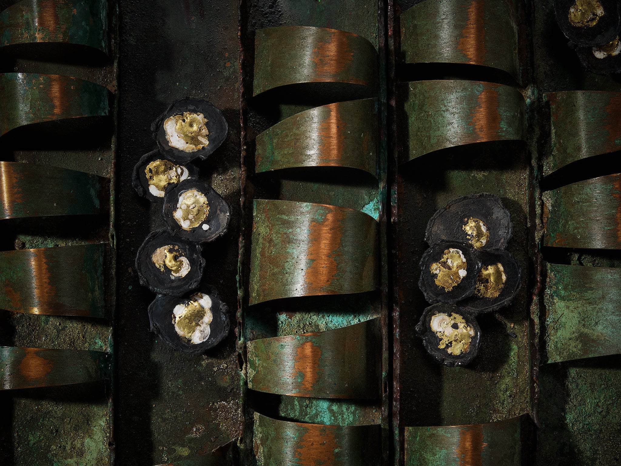 Paul Evans for Paul Evans Studio Early and Rare Loop Cabinet in Copper case pieces and storage cabinets Morentz