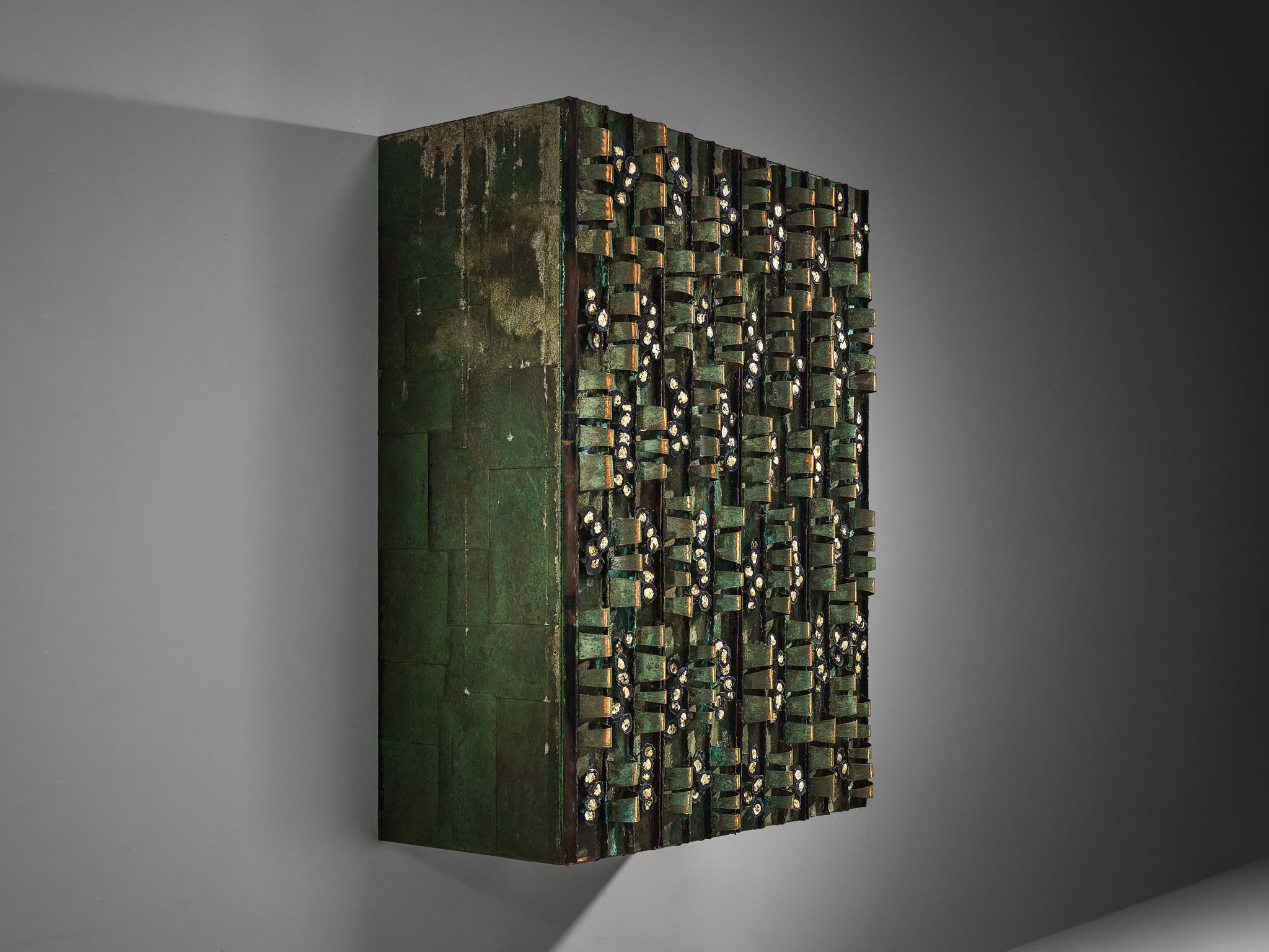 Paul Evans for Paul Evans Studio Early and Rare Loop Cabinet in Copper case pieces and storage cabinets Morentz