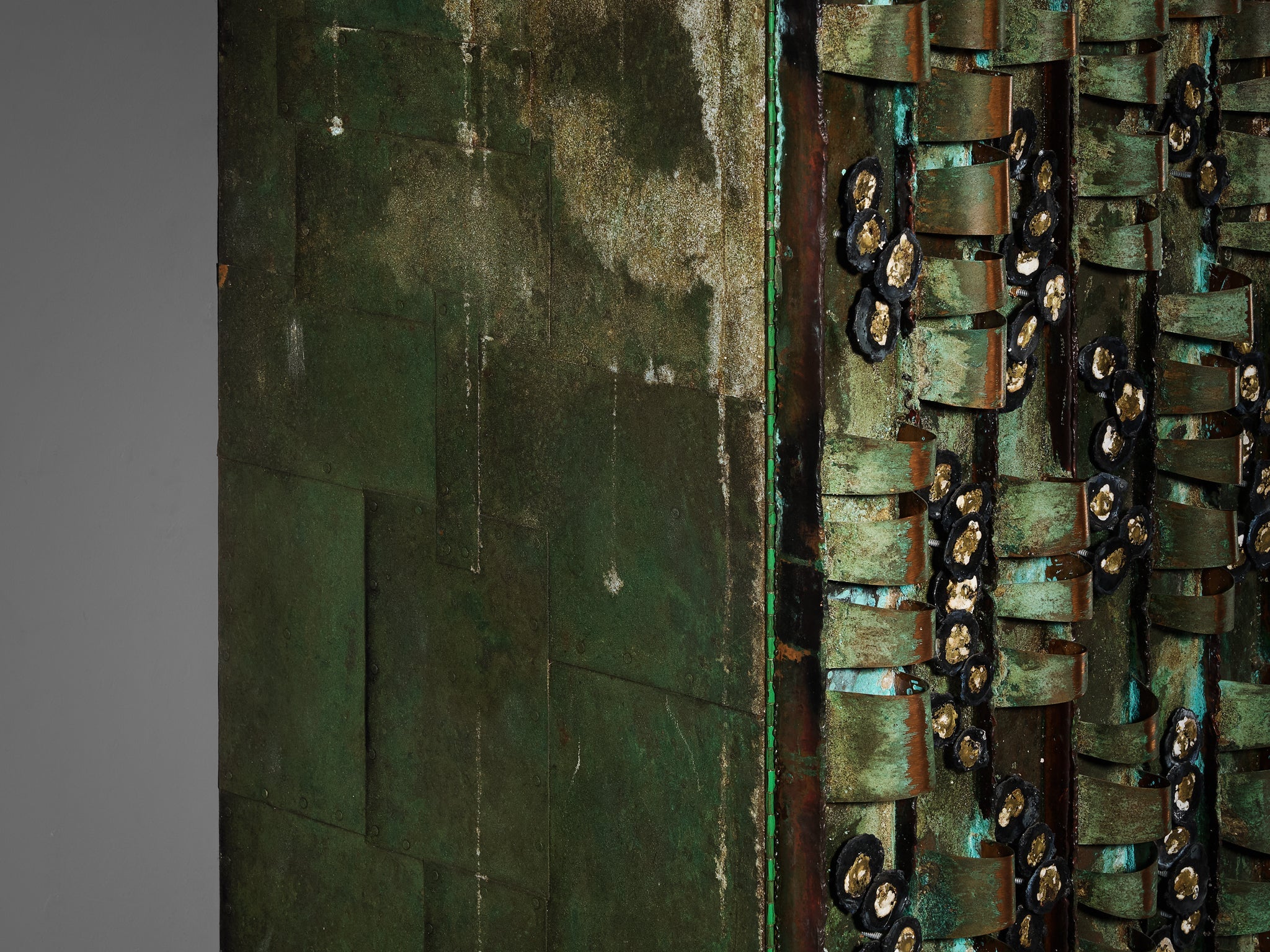 Paul Evans for Paul Evans Studio Early and Rare Loop Cabinet in Copper case pieces and storage cabinets Morentz