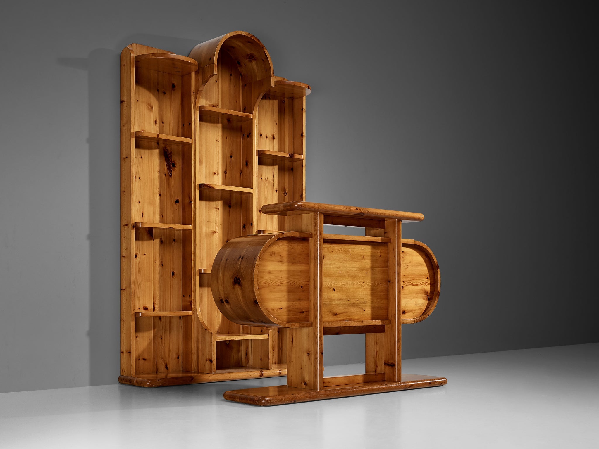 Bar and Wall Unit in Solid Pine case pieces and storage cabinets Morentz