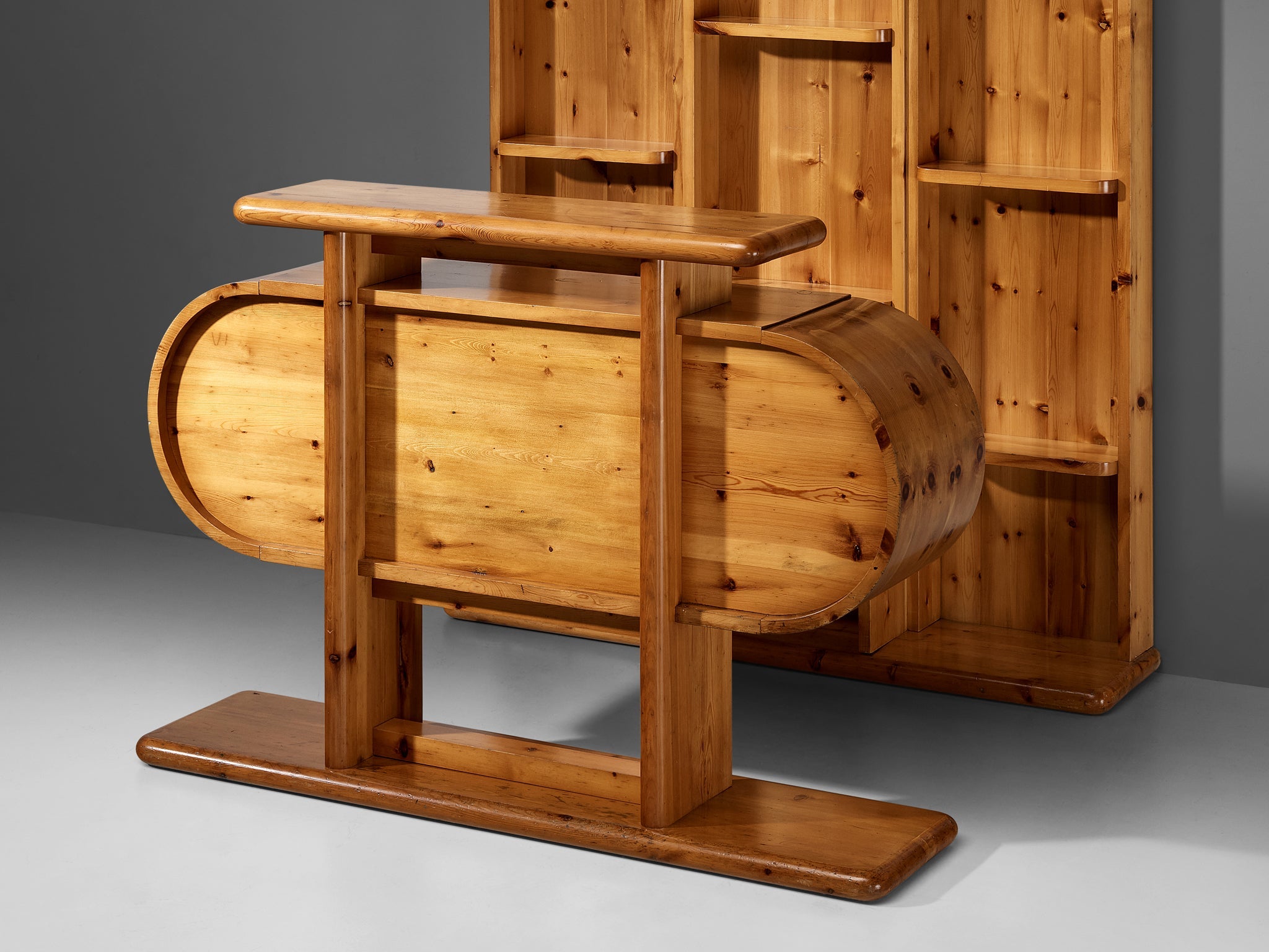 Bar and Wall Unit in Solid Pine case pieces and storage cabinets Morentz