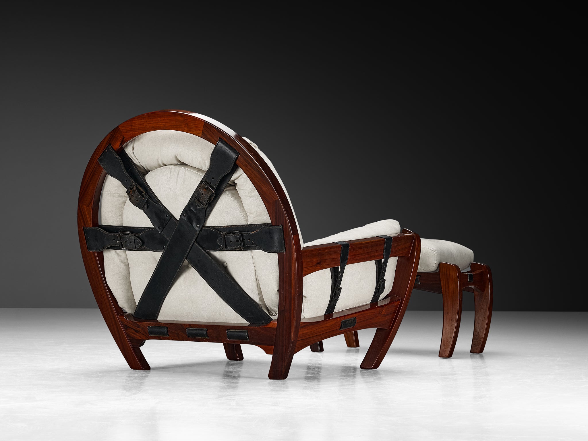 Luciano Frigerio 'Rancero' Lounge Chair with ottoman in Padouk Seating Morentz