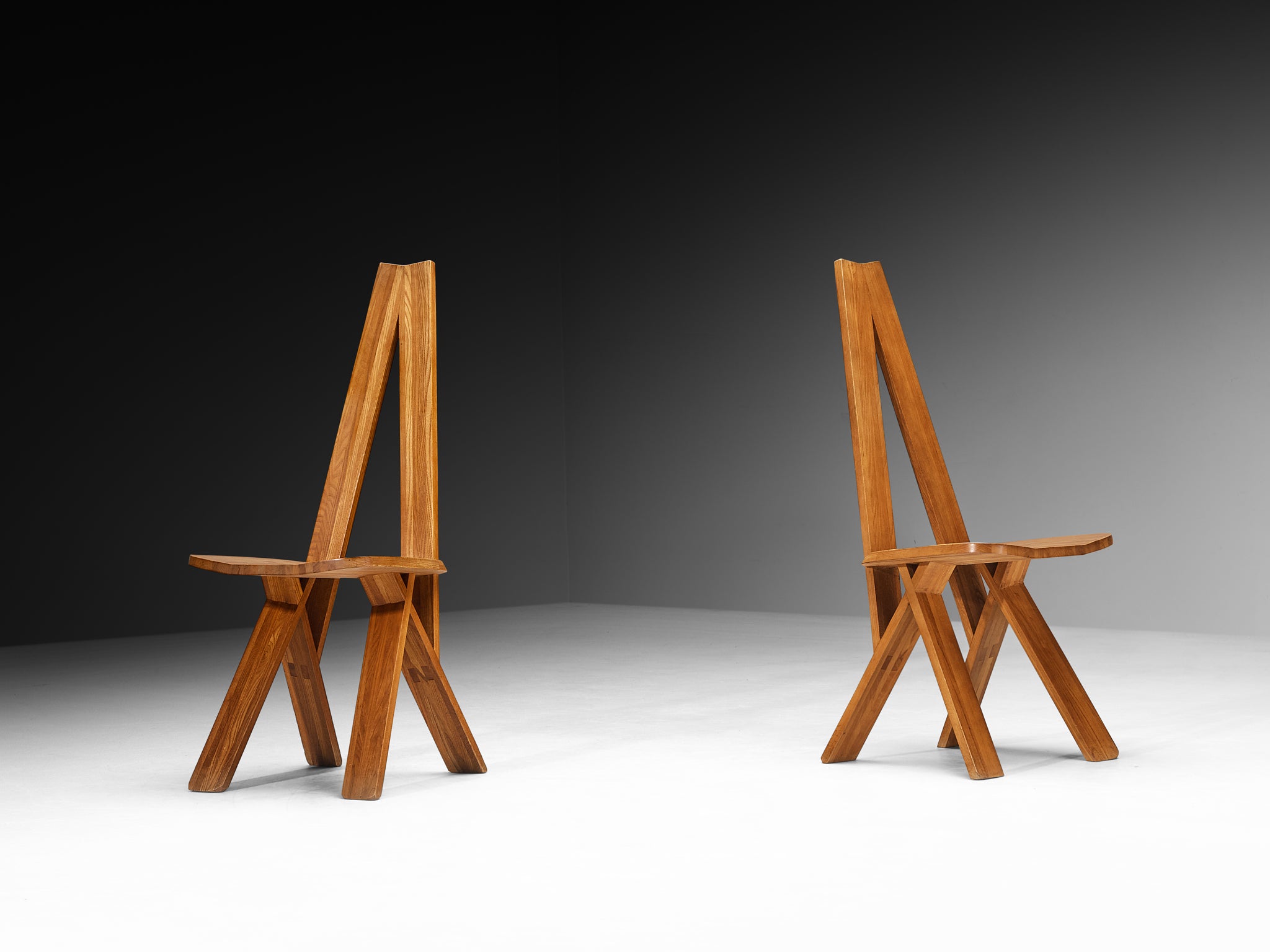 Pierre Chapo 'S45' Dining Chairs in Elm Seating Morentz