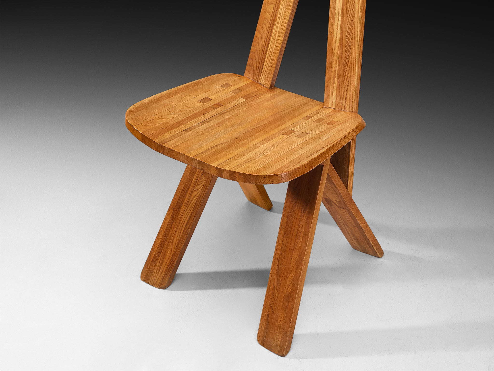 Pierre Chapo 'S45' Dining Chairs in Elm Seating Morentz