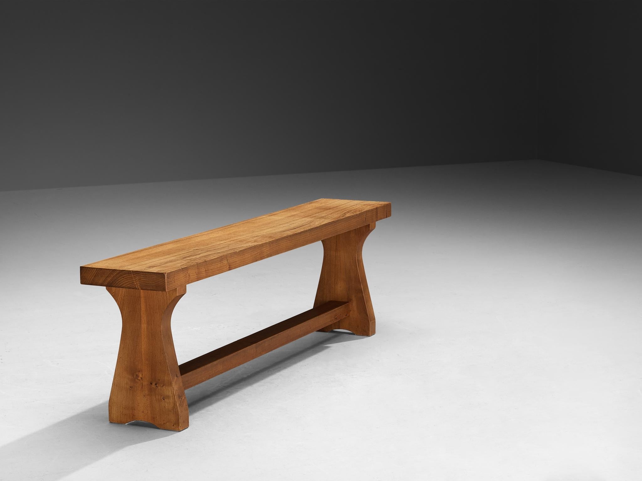 Atelier C. Demoyen Bench in Solid Elm seating Morentz