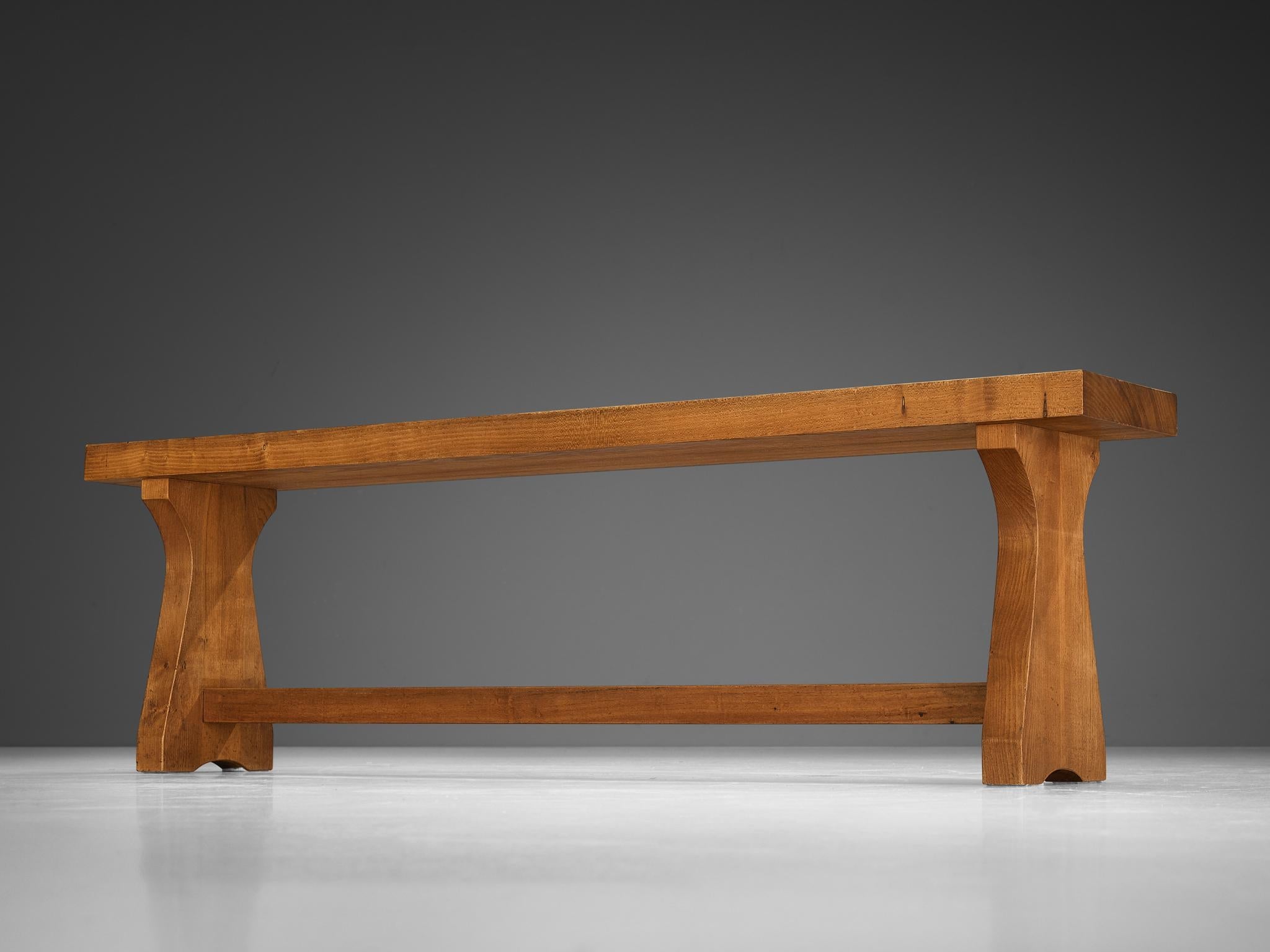 Atelier C. Demoyen Bench in Solid Elm seating Morentz