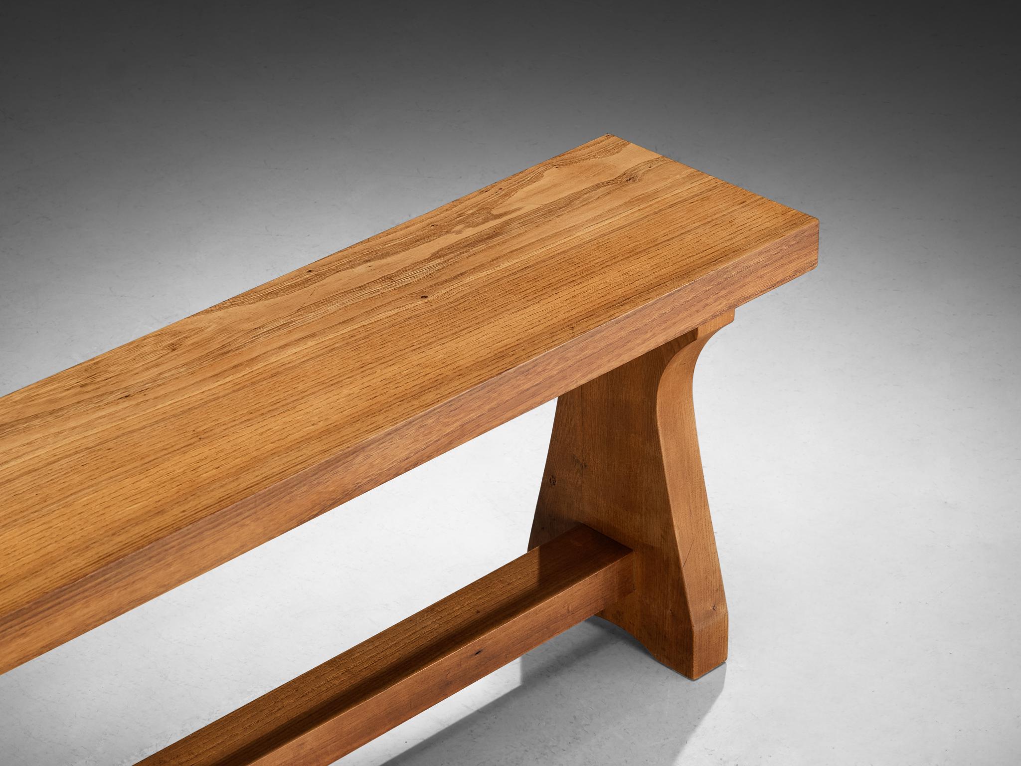 Atelier C. Demoyen Bench in Solid Elm seating Morentz