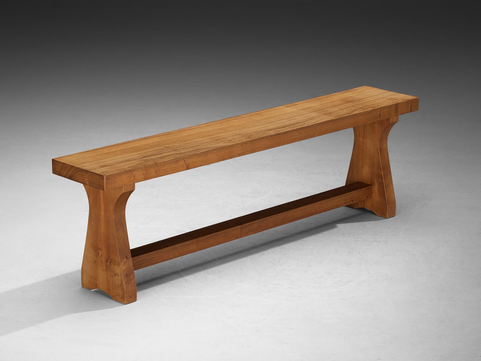 Atelier C. Demoyen Bench in Solid Elm seating Morentz