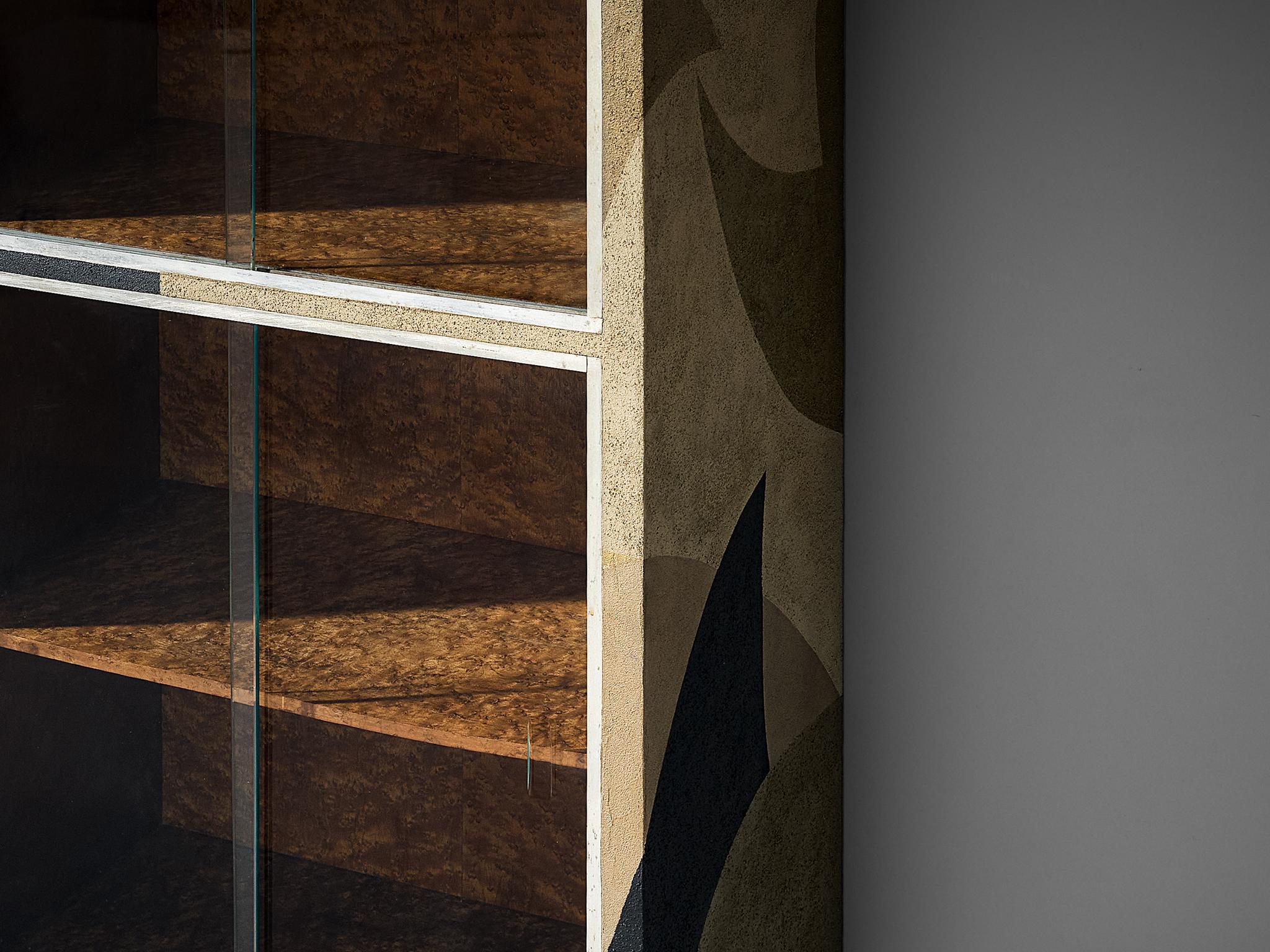 1930s Italian Vitrine with Natural Outlines in Black Beige and Gold case pieces and storage cabinets Morentz