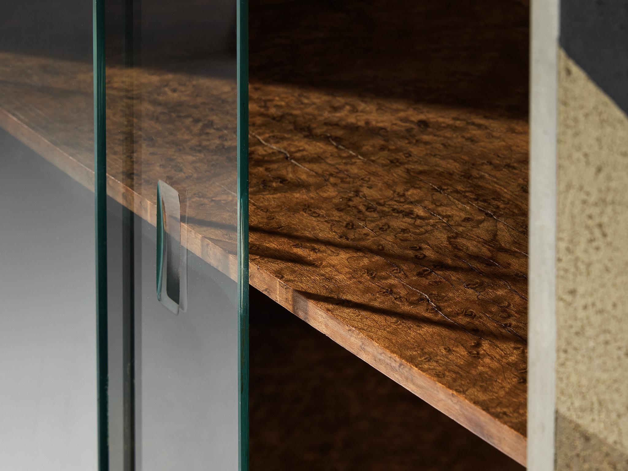 1930s Italian Vitrine with Natural Outlines in Black Beige and Gold case pieces and storage cabinets Morentz