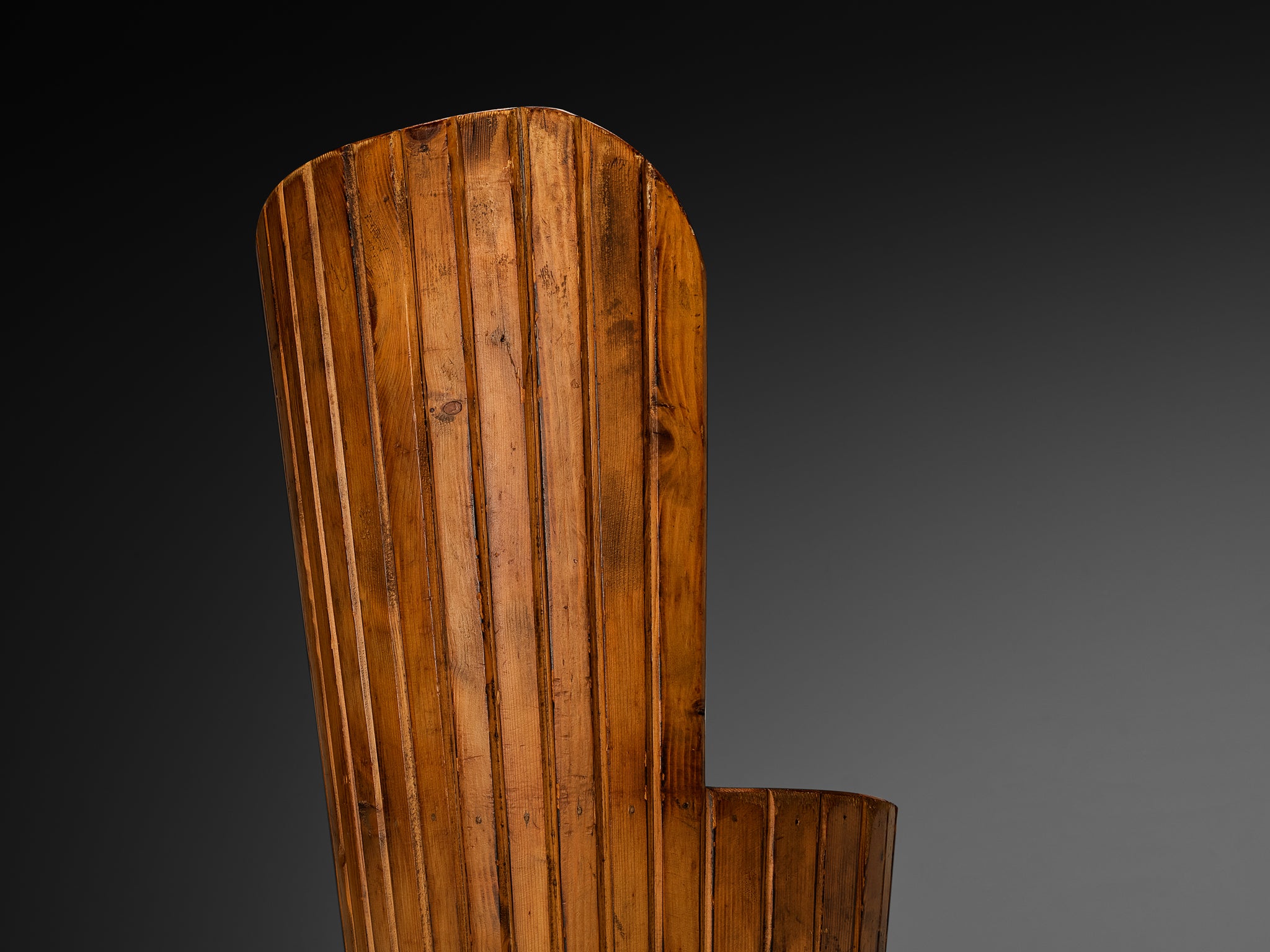 Italian Naturalistic Set of Six Dining Chairs in Pine Seating Morentz