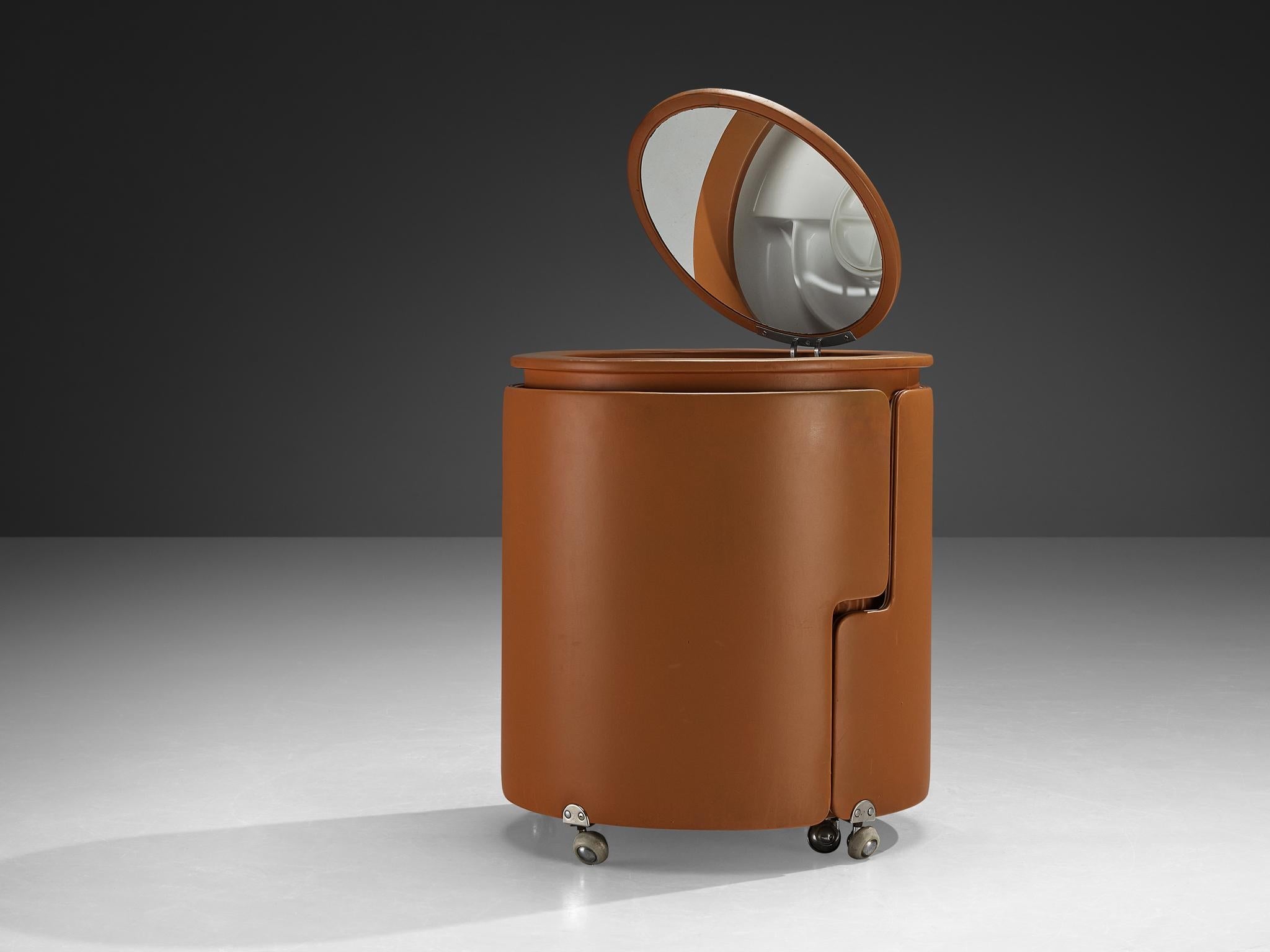 Luigi Massoni ‘Dilly Dally’ Vanity Set in Cognac Leatherette tables Morentz