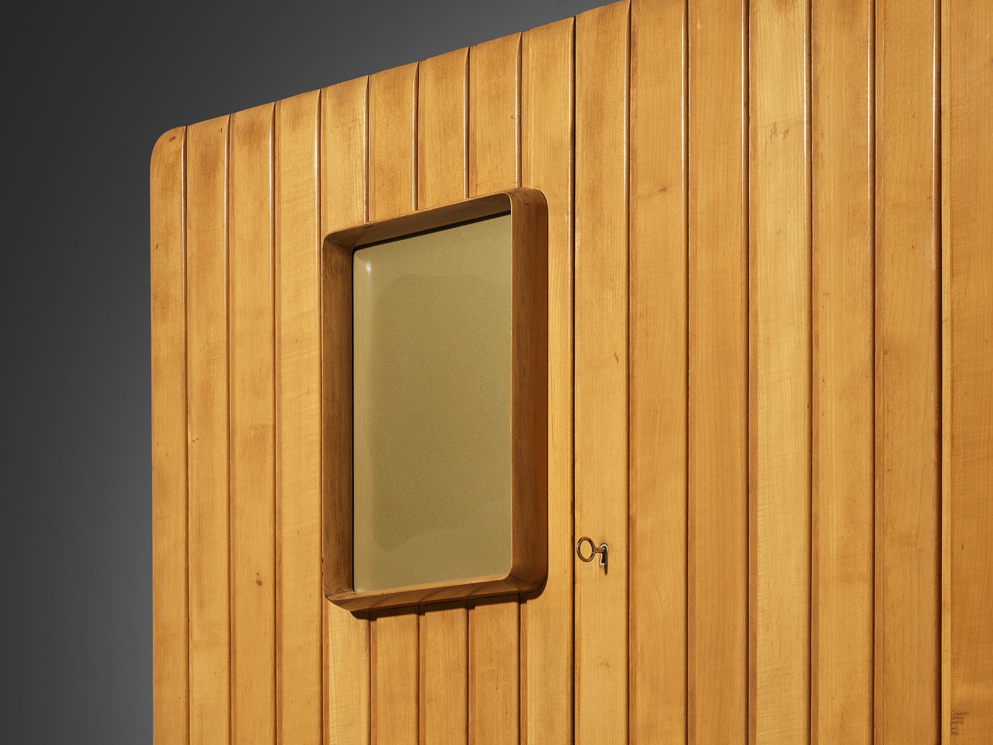 Charming Italian Highboard with Mirrors in Cherry case pieces and storage cabinets Morentz