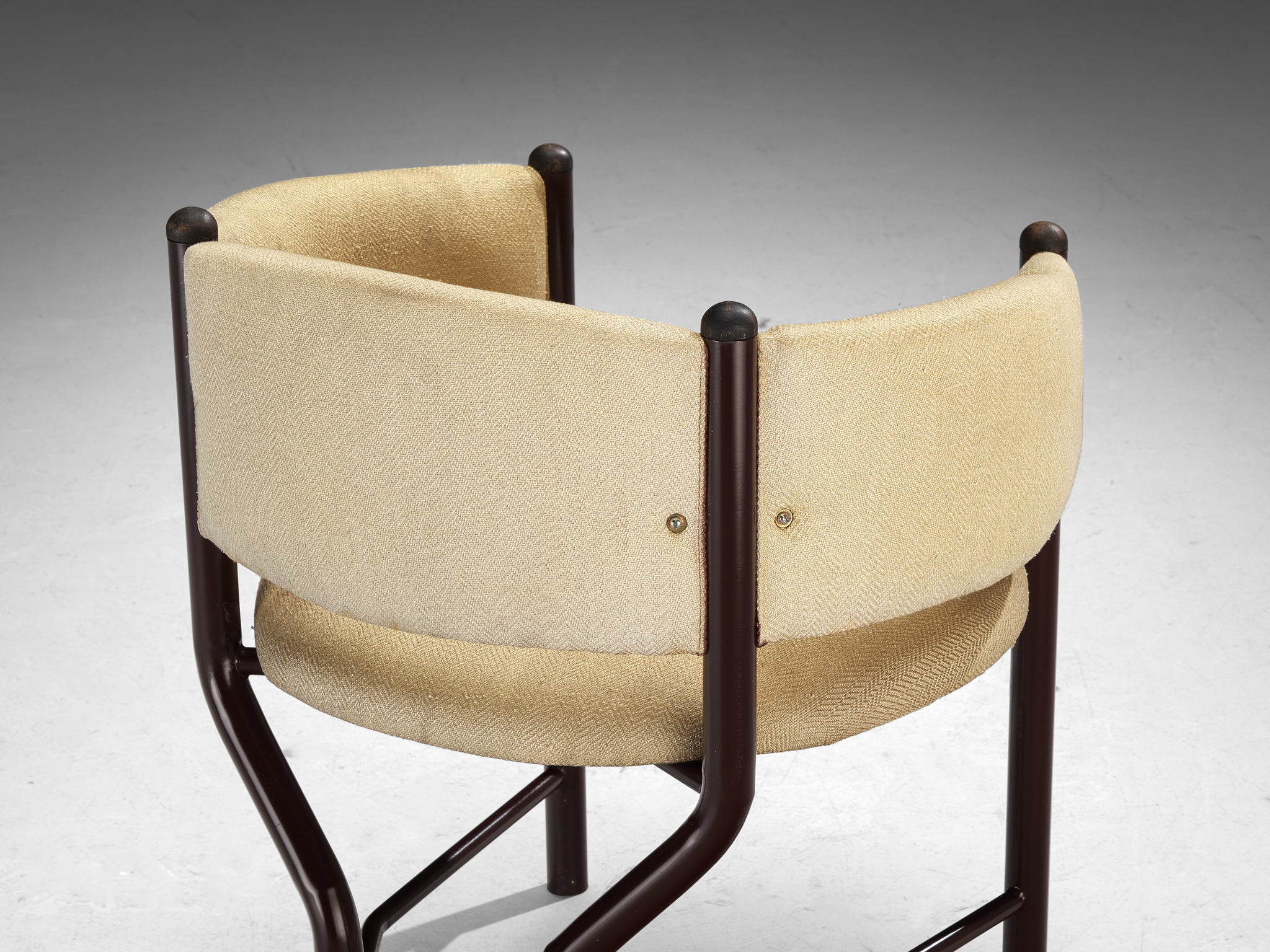 Sculptural Italian Dining Chair in Beige Upholstery Seating Morentz
