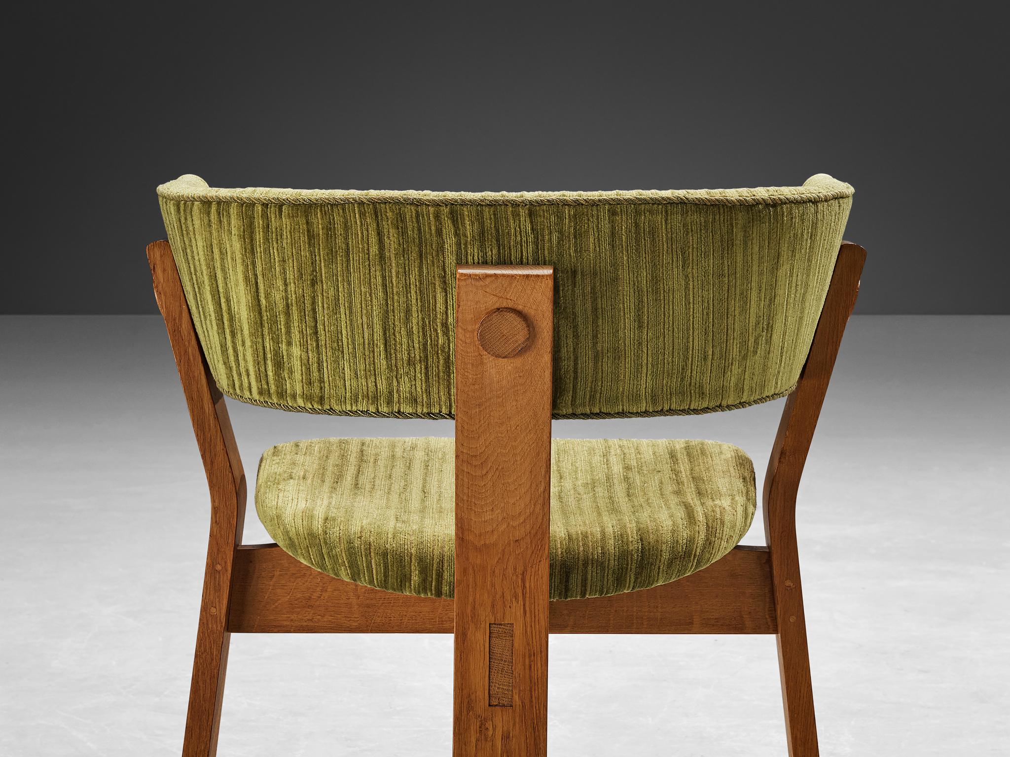 Steen Østergaard Lounge Chair in Oak and Moss Green Upholstery