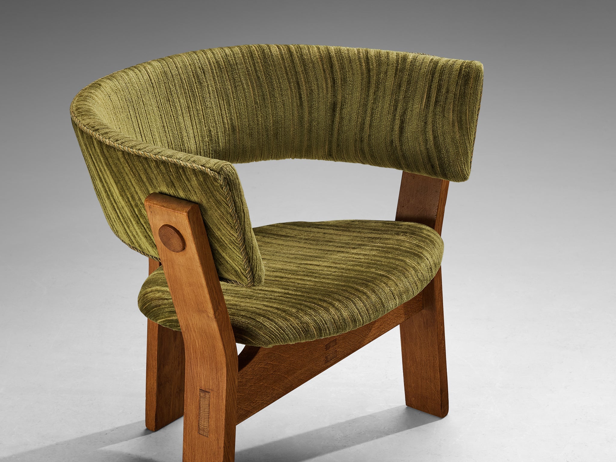 Steen Østergaard Lounge Chair in Oak and Moss Green Upholstery seating Morentz
