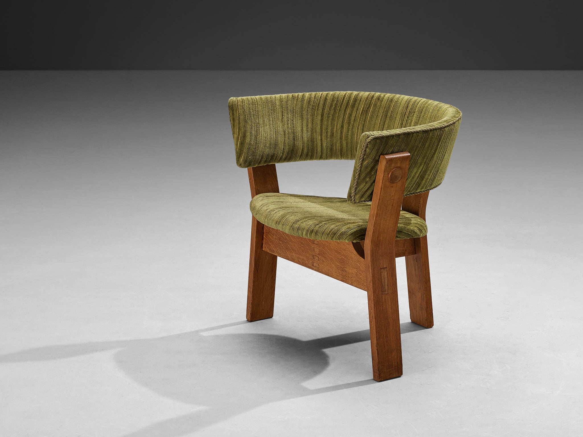 Steen Østergaard Lounge Chair in Oak and Moss Green Upholstery seating Morentz