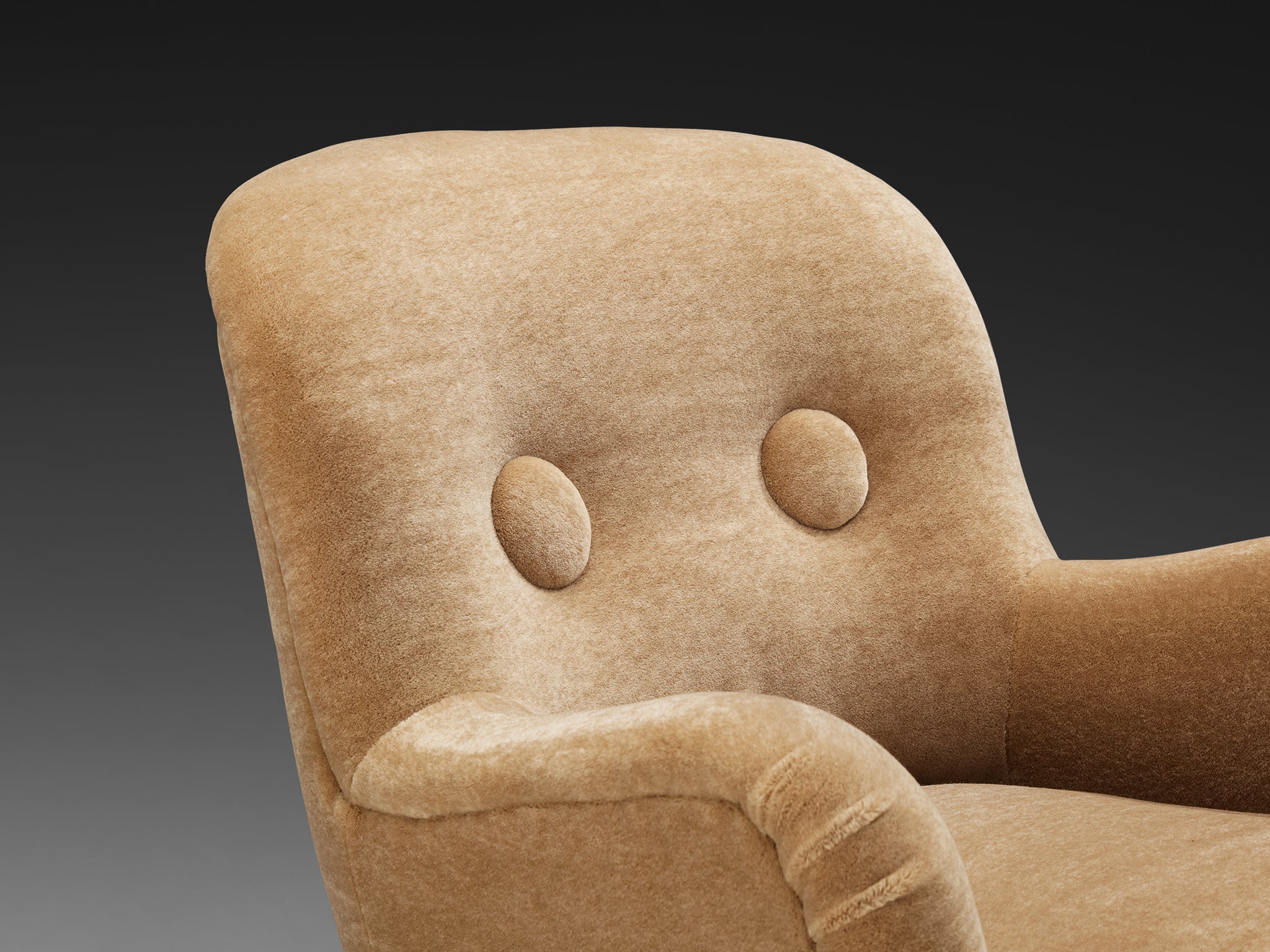Berga Mobler Lounge Chair in Pierre Frey Teddy Mohair Seating Morentz