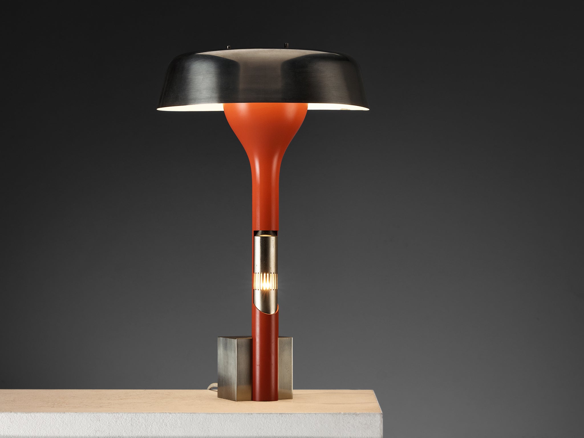 Rare Angelo Lelii for Arredoluce Table Lamp with Dual Light Spots Lighting Morentz