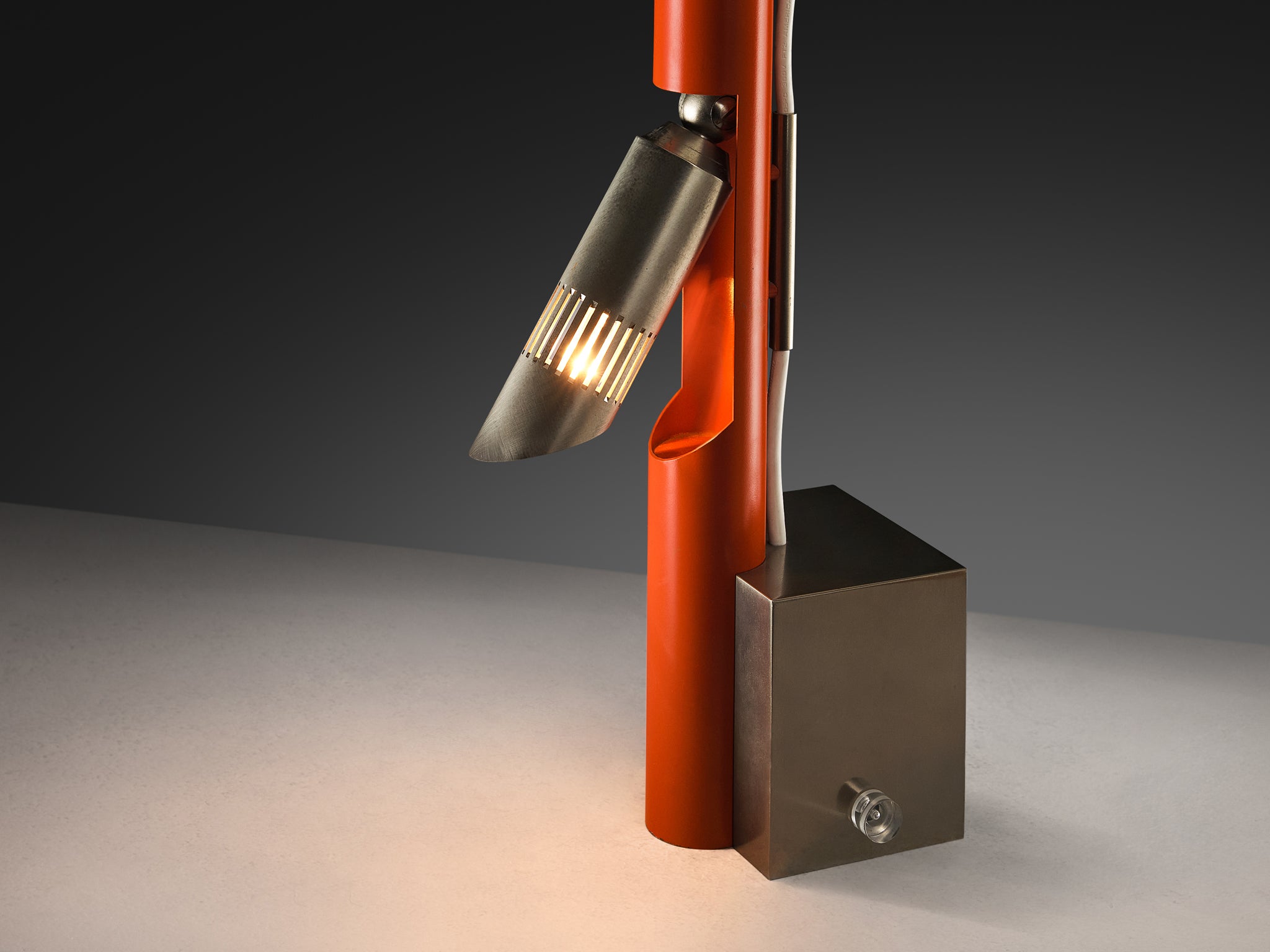 Rare Angelo Lelii for Arredoluce Table Lamp with Dual Light Spots Lighting Morentz