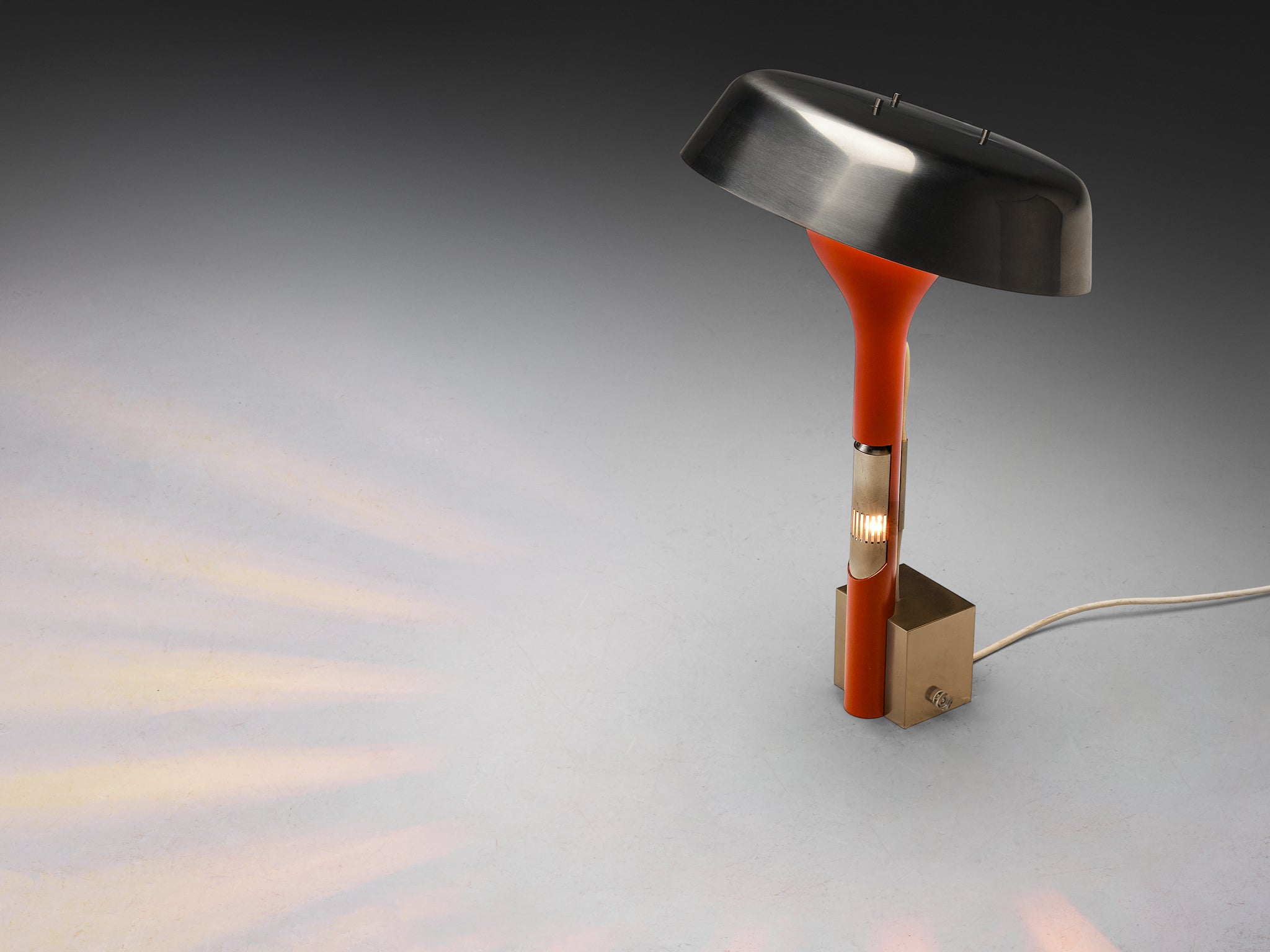 Rare Angelo Lelii for Arredoluce Table Lamp with Dual Light Spots Lighting Morentz